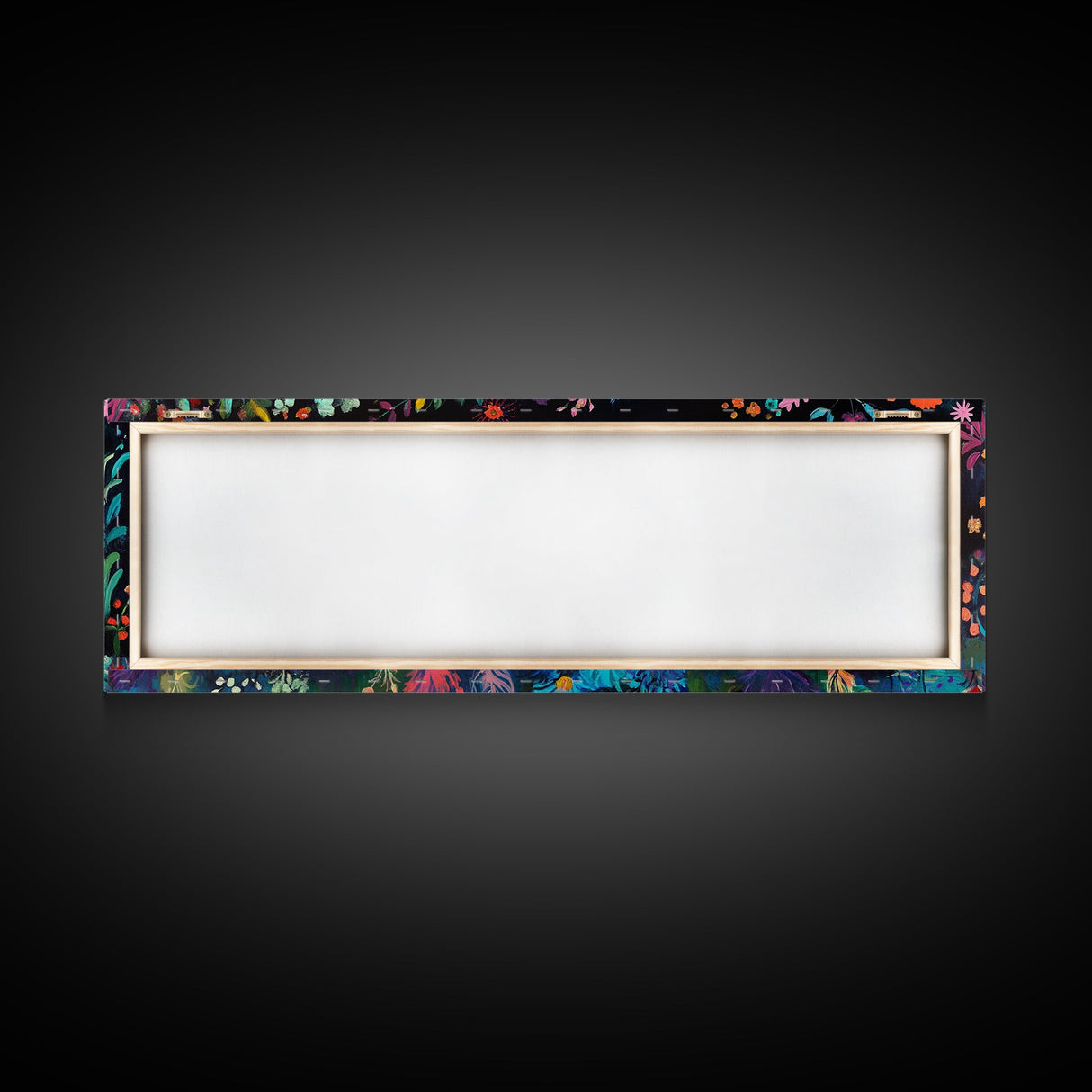 Kerala Style Art Canvas Print, Kerala Mural Painting Print, Panoramic Horizonal Wide Wall Art, Kerala Painting Mural