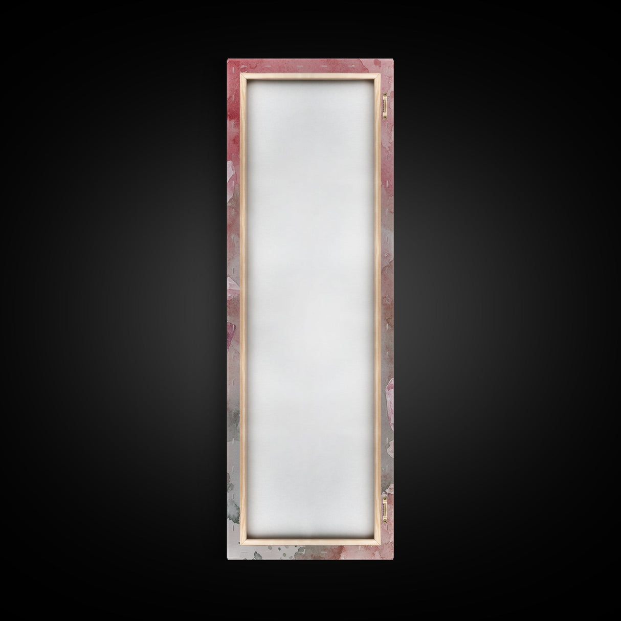 Rose Quartz Crystal Canvas Print - Gemstone Painting in Light Pink Tones, Healing Energy Inspired Wall Art, Boho Room Decor