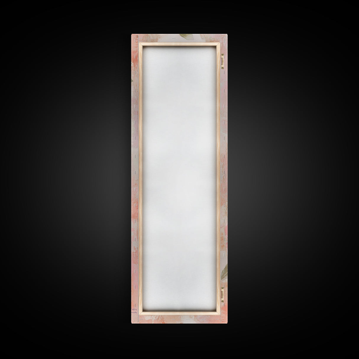 Delicate Floral Wildflower Framed Canvas Print Light Pink Botanical Prints Vertical Wall Art Tall Narrow Art Rustic Living Room Art