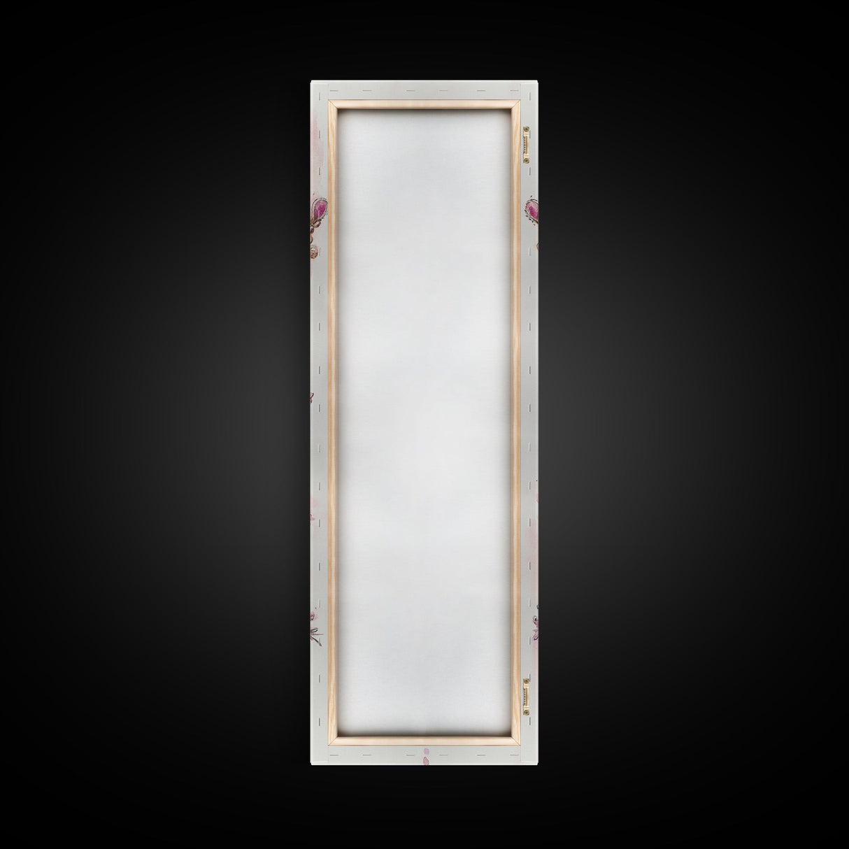 Royal Pink Tiara Framed Canvas Print Princess Gemstone Painting Feminine Wabi Sabi Art Vertical Wall Art Elegant Home Decor
