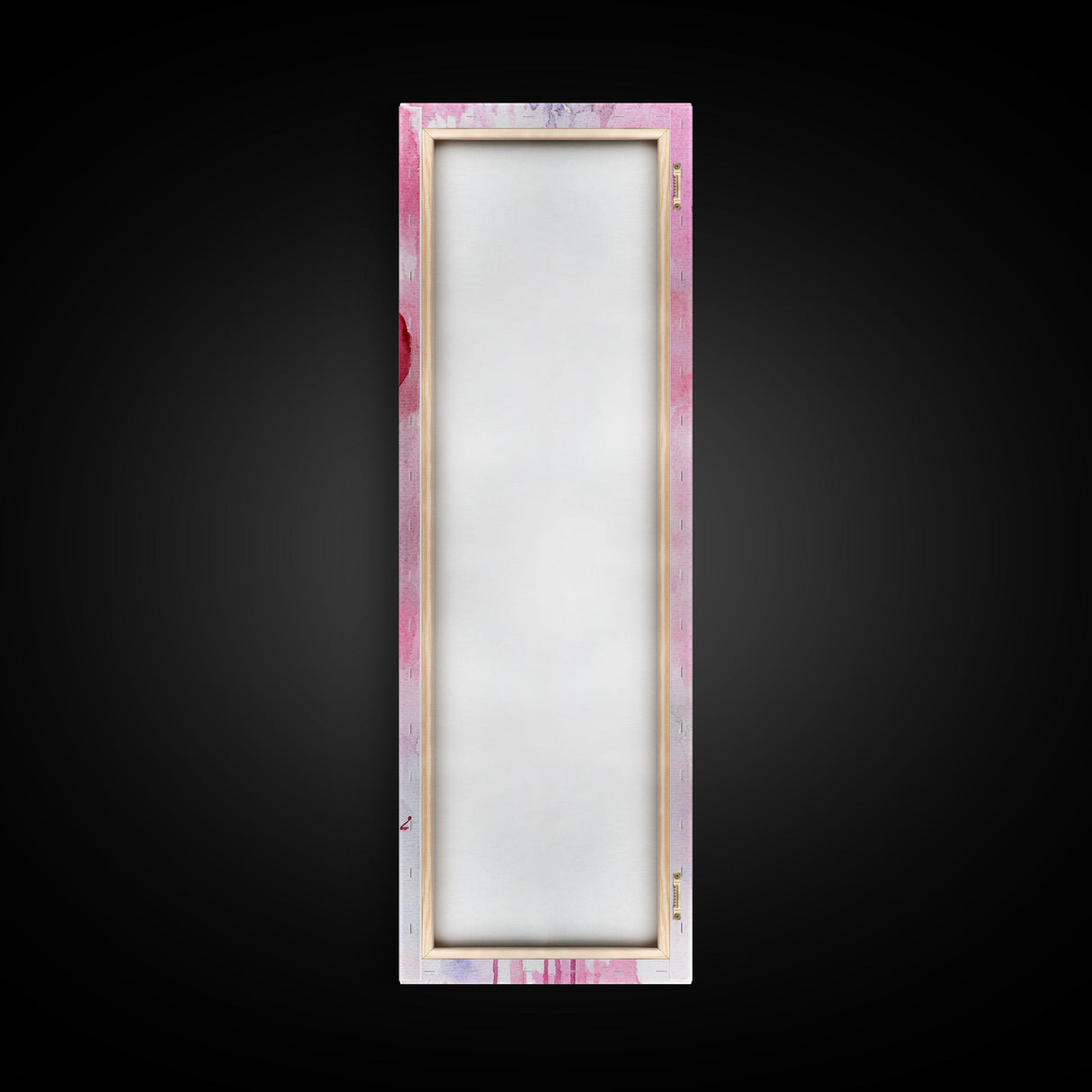 Dripping Heart Art Canvas Print, Moody Abstract Pink Wall Art, Romantic Living Room Art, Extra Vertical Skinny Tall Narrow Artwork