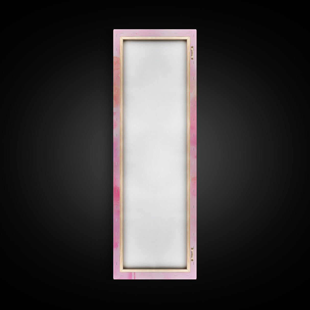 Light Pink Lipsticks Framed Canvas Print, Modern Whimsical Art, Abstract Vertical Art for Makeup Room or Girly Dorm Wall Decor
