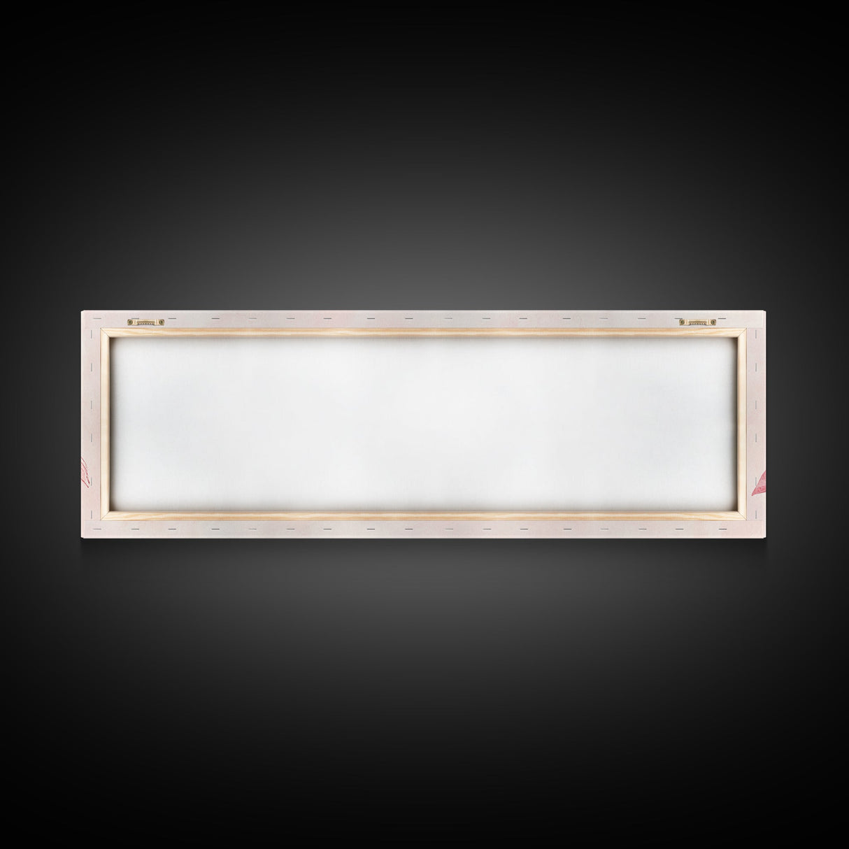 Light Pink Wall Art Canvas Print with Bows Decor, Minimalist Painting, Bedroom Art, Horizontal Abstract Artwork for Living Room