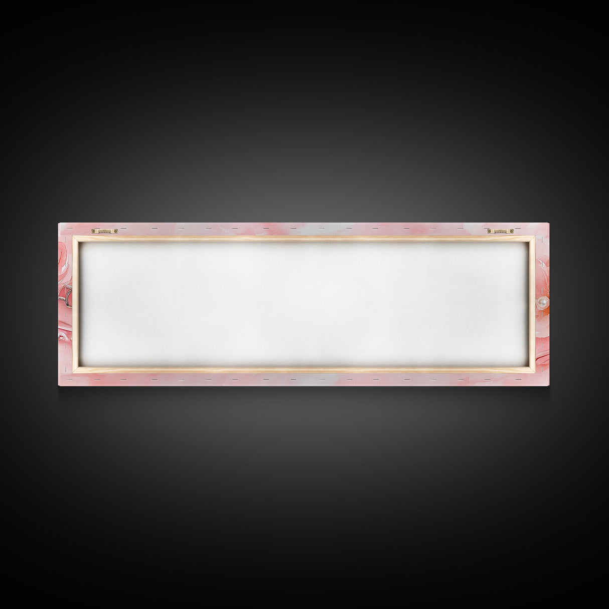 Cherry Blossom Canvas Print with Delicate Pearl Accents, Romantic Light Pink Wall Art for Bedroom or Coastal Wedding Decor