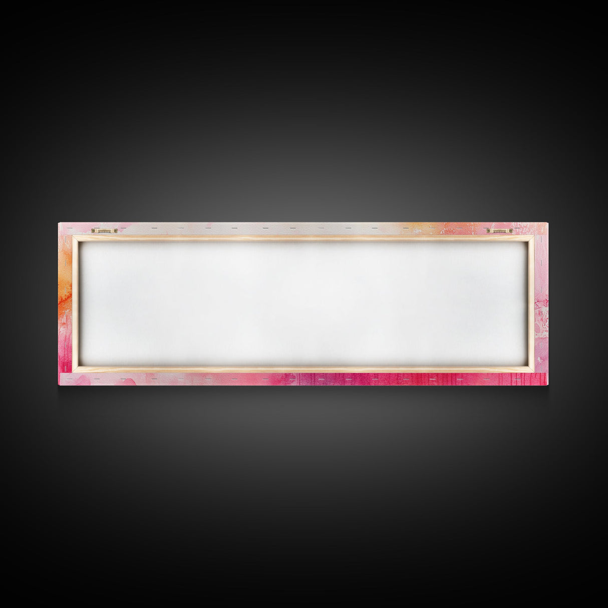 Abstract Script Canvas Print Pink Orange Wall Art Light Pastel Decor Modern Bedroom Artistic Boho Minimalist Horizontal Art