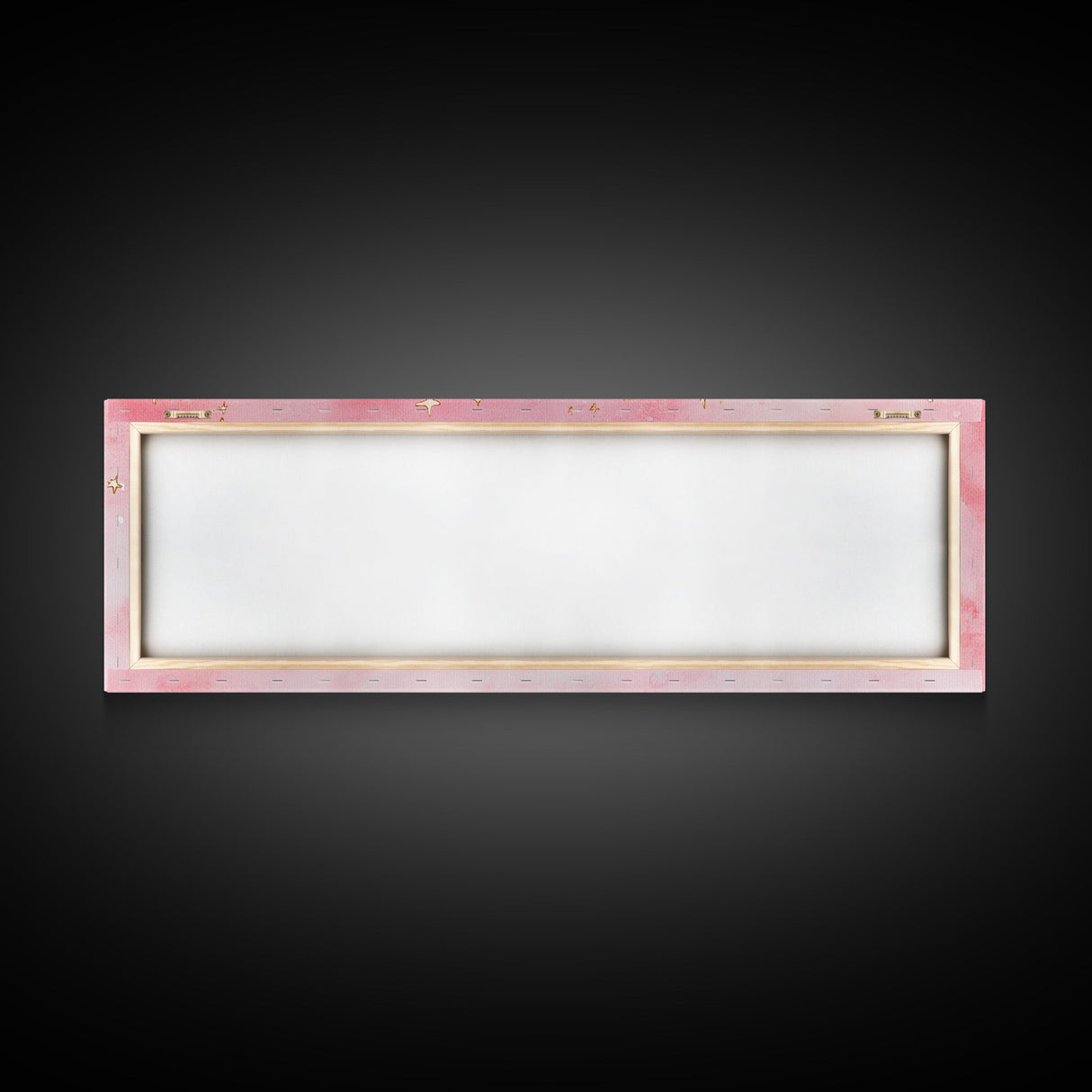 Crescent Moon Canvas Print Light Pink Wall Art Whimsical Night Sky Decor Bedroom Artwork Minimalist Boho Dreamy Gift Idea