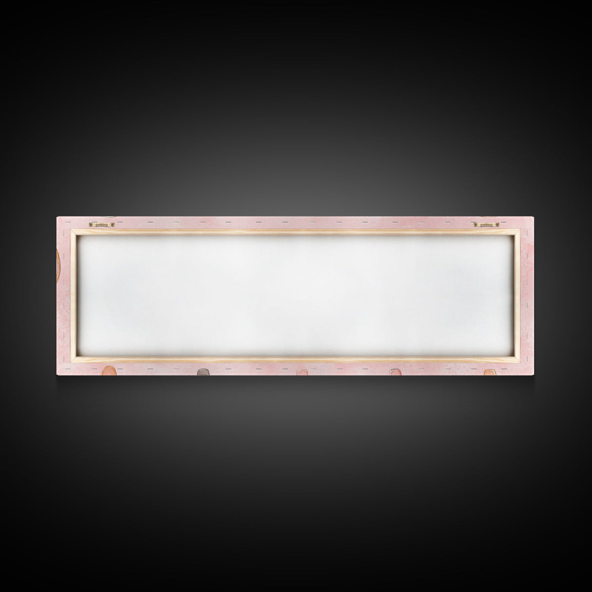 Minimalist Mirrors Framed Canvas Print Light Pink Wall Art Geometric Art Whimsical Art Modern Bedroom Decor Skinny Wall Art