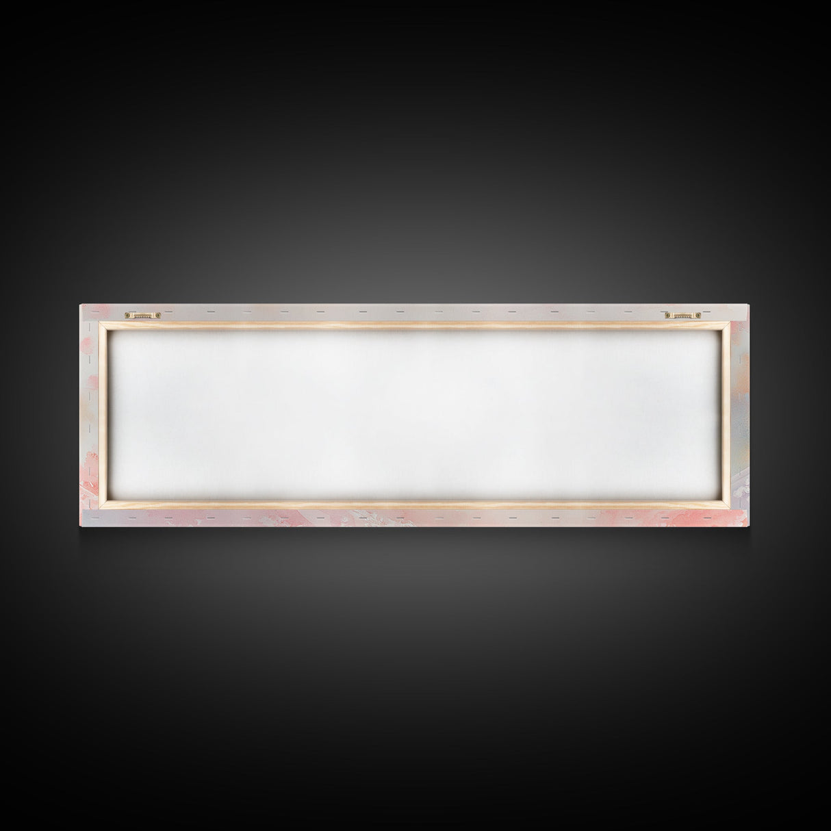 Bridal Veil Light Pink Wall Art Framed Canvas Print Horizontal Wedding Rustic Decor Extra Wide Artwork Bedroom Art