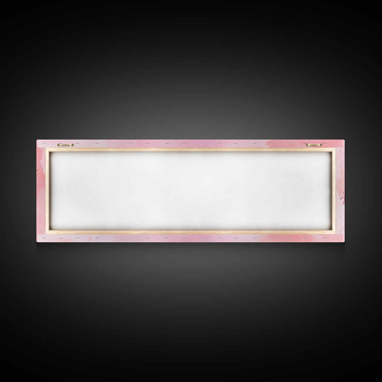 Ribbon Bow Canvas Print Light Pink Art Feminine Horizontal Wall Art Whimsical Artwork Living Room Wabi Sabi Decor Framed Print