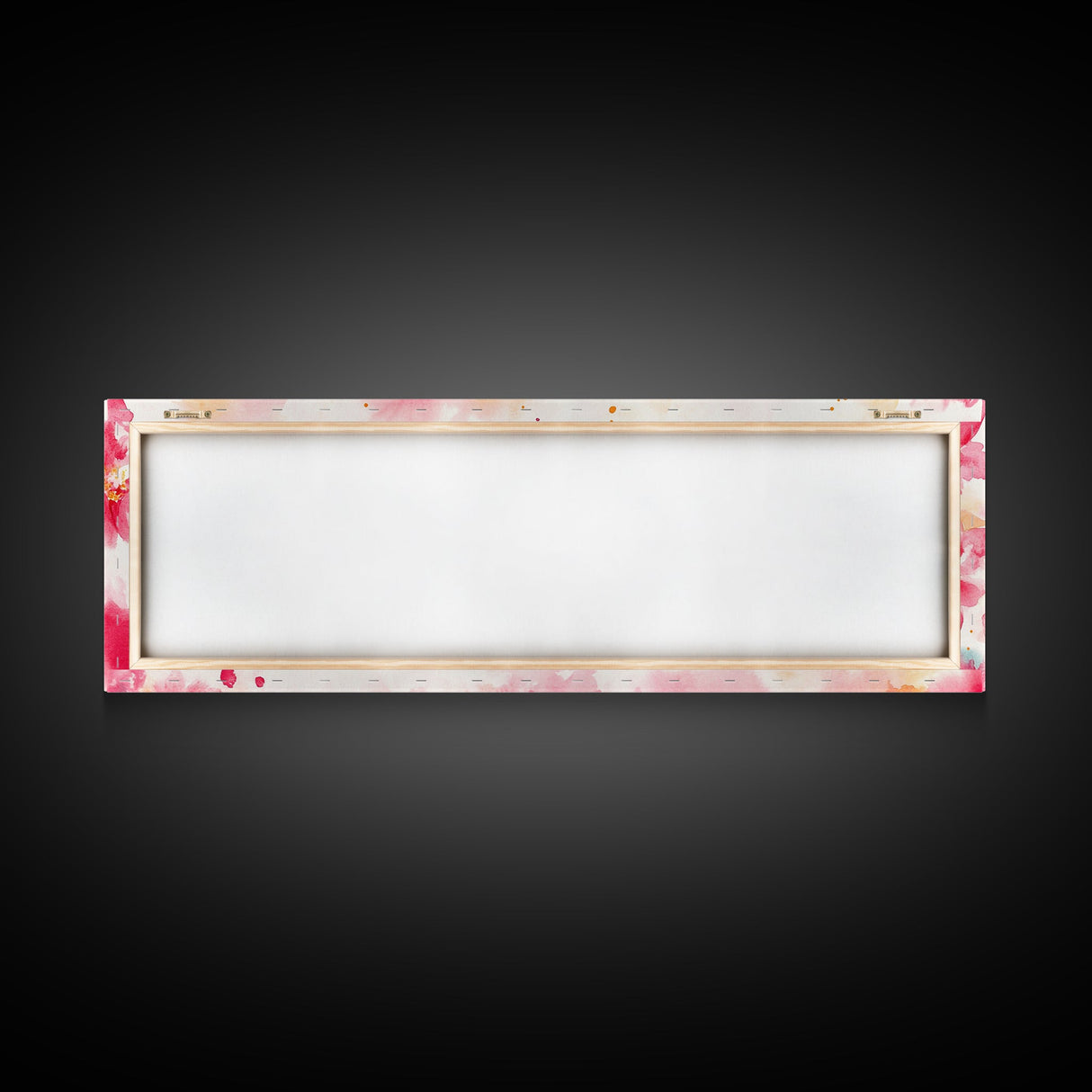 Pink Teacup Canvas Print Feminine Whimsical Kitchen Art Horizontal Pink Artwork Vintage Rustic Wall Art Living Room Framed Art