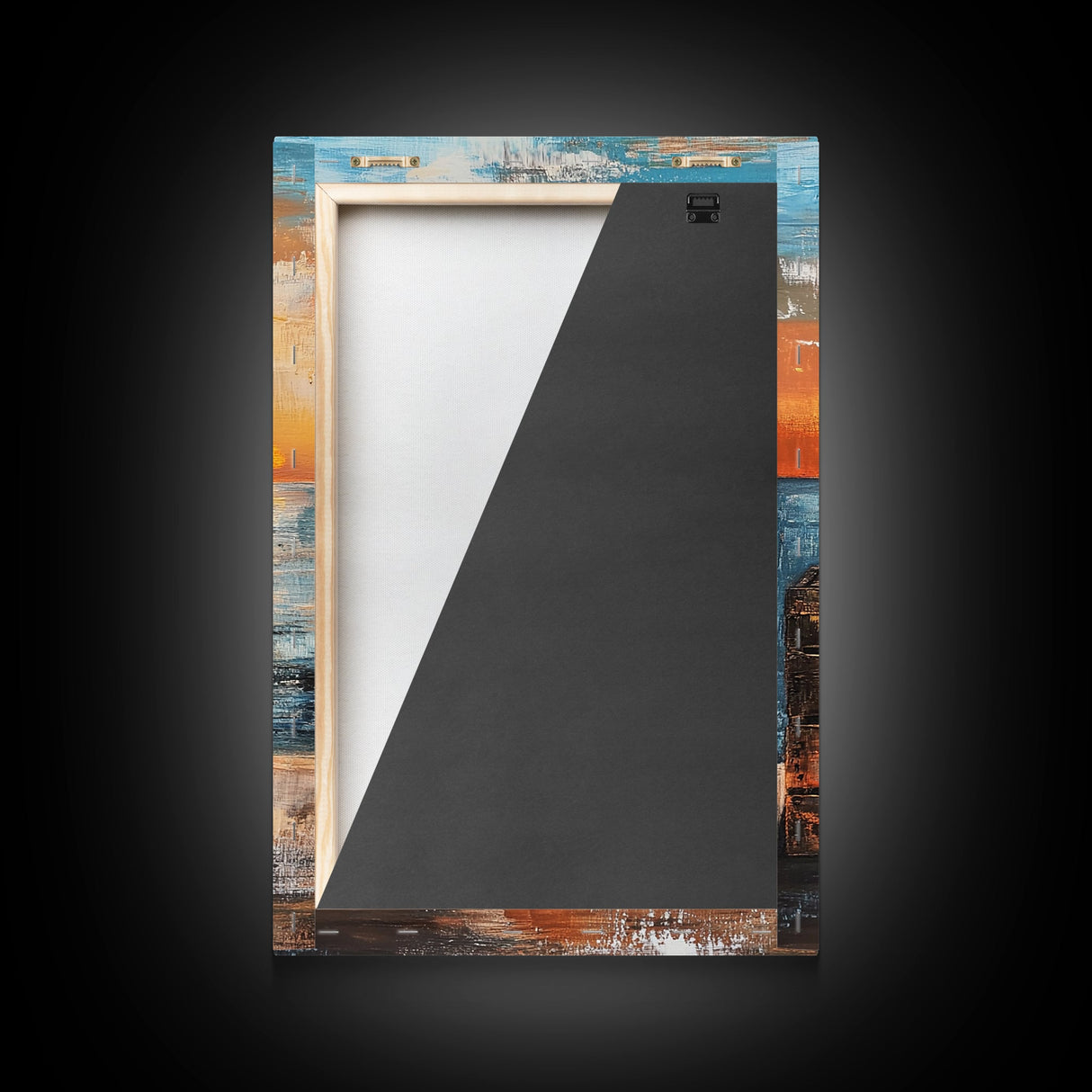 Sunset Over Ocean Canvas Print | Serene Seascape Painting | Coastal Home Decor | Beach House Wall Art | Nautical Artwork