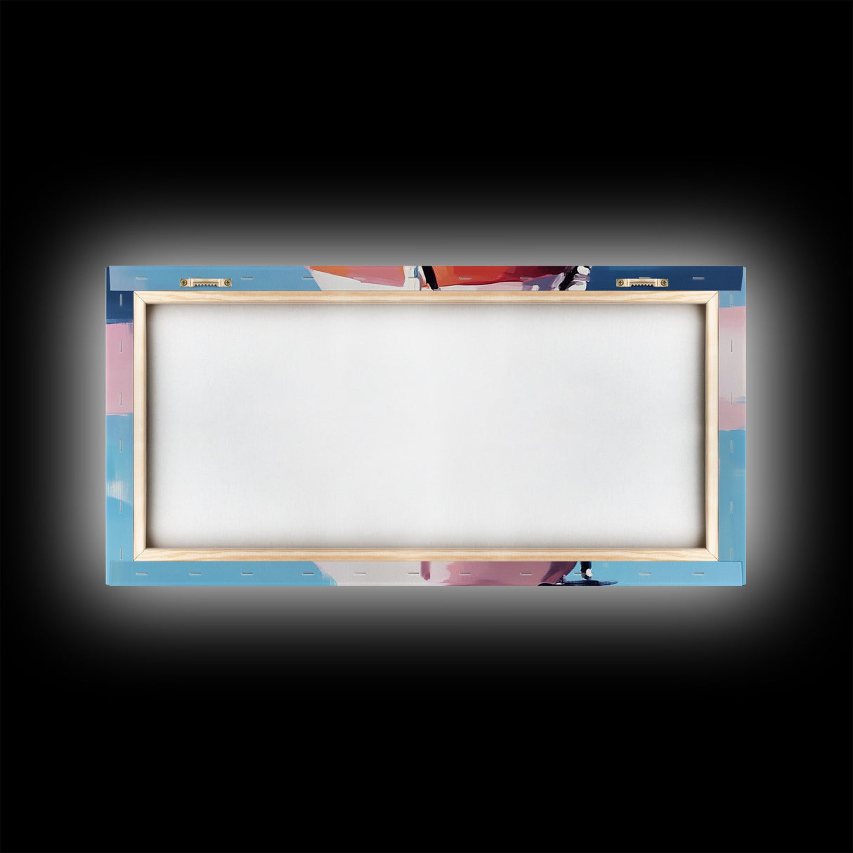 Nautical Buoy Reflection, Coastal Wall Art, Ocean Beach Print, Minimalist Seaside Decor, Modern Nautical Art, Bedroom Framed Canvas Print