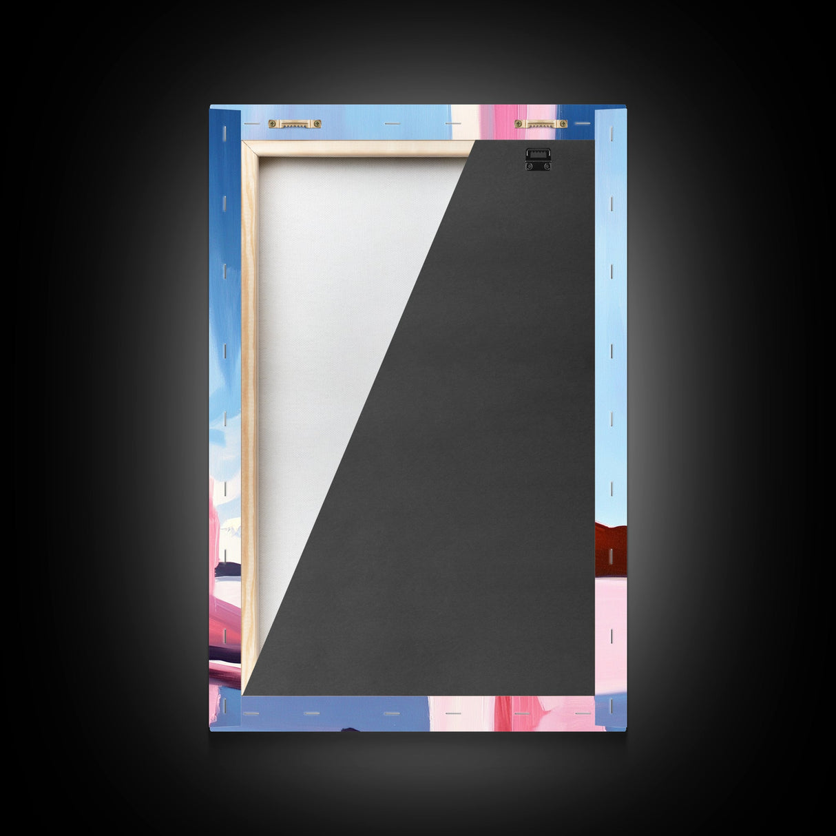Iceberg Reflection, Abstract Arctic Scene, Minimalist Blue Wall Art, Serene Landscape Painting, Framed Canvas Print, Office Wall Art