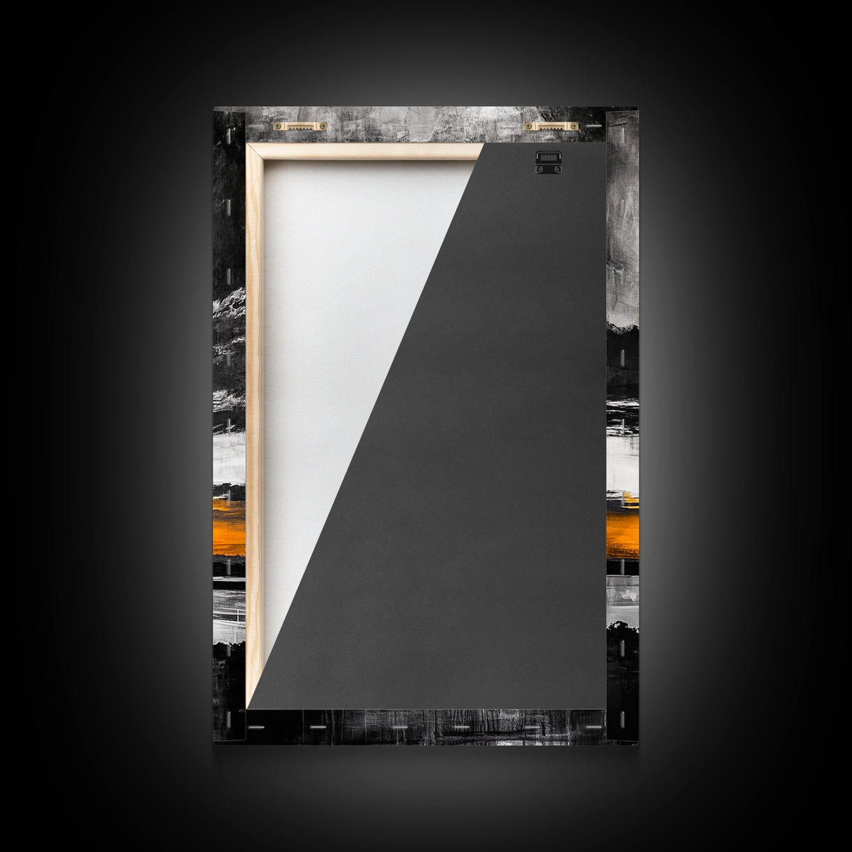 Volcanic Sunset, Black and White, Dramatic Sky, Framed Canvas Print, Moody Wall Art, Modern Landscape, Office Decor, Nature Aesthetic