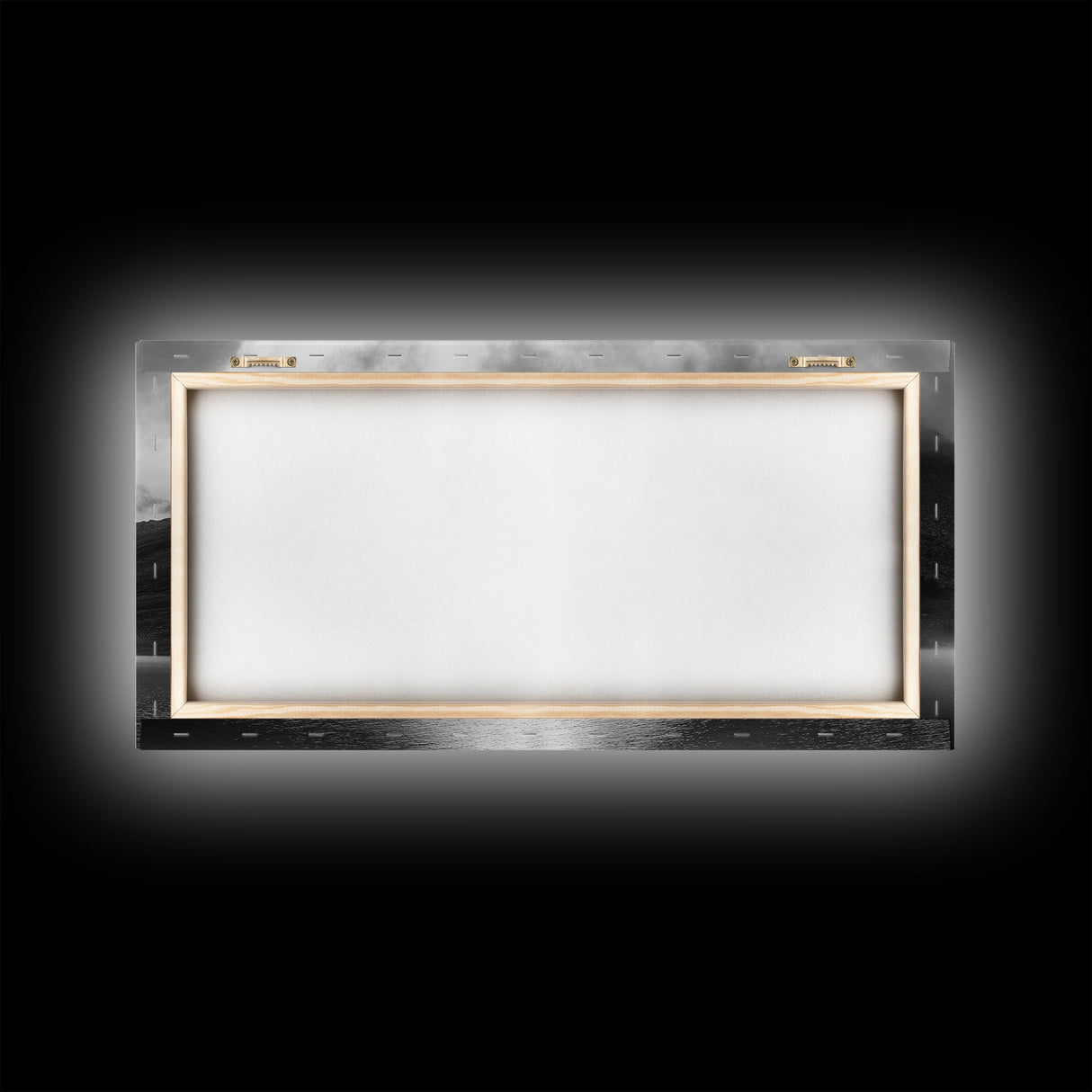 Mountain Lake, Misty Valley, Nature Serenity, Moody Landscape, Framed Canvas Print, Living Room Wall Art, Rustic Cabin Aesthetic