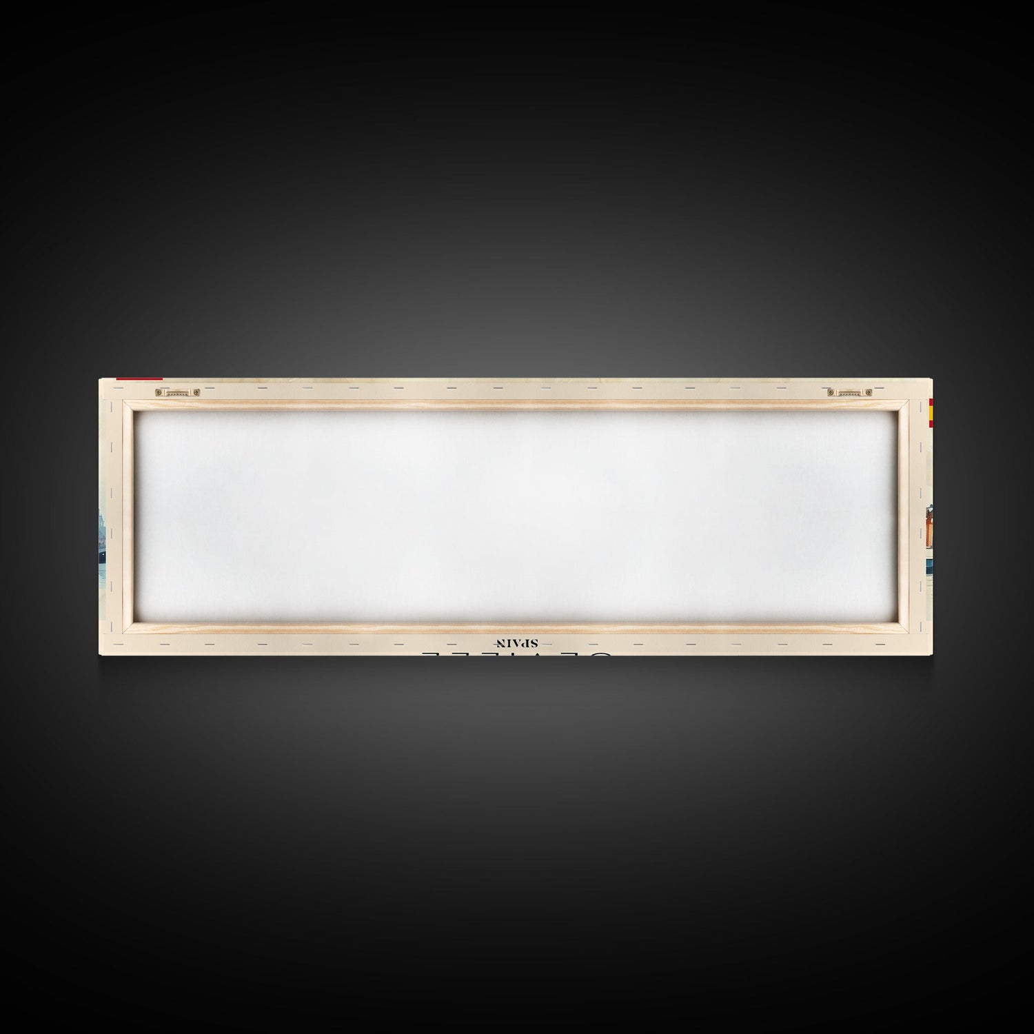 Seville Spain Panoramic Travel Poster, Framed Canvas Print or Metal Wall Art, Travel Art, Home Decor, Panoramic Painting, Midcentury Art