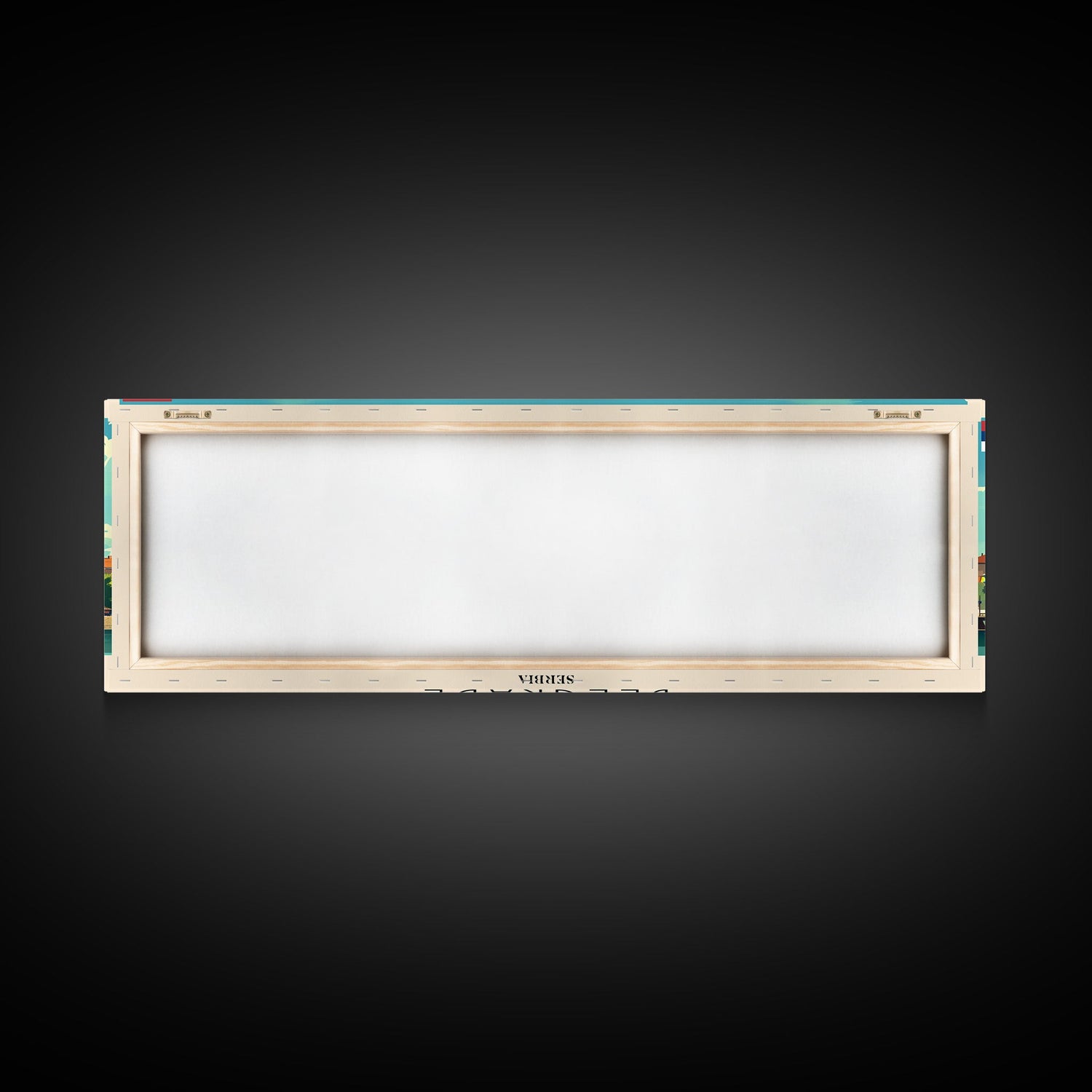 Belgrade Serbia Panoramic Travel Poster, Framed Canvas Print or Metal Wall Art, Travel Art, Home Decor, Panoramic Painting, Midcentury Art