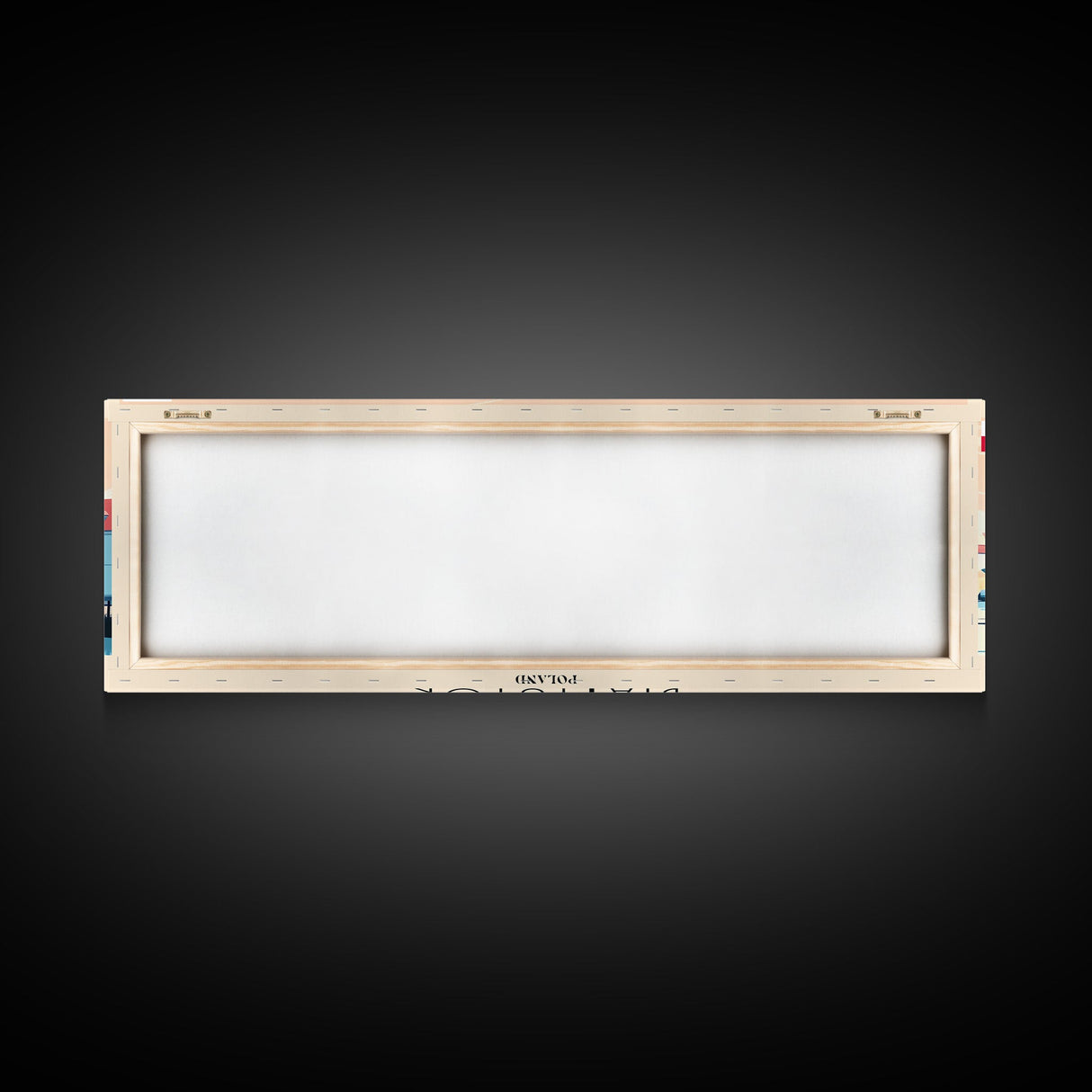 Bialystok Poland Panoramic Travel Poster, Framed Canvas Print or Metal Wall Art, Travel Art, Home Decor, Panoramic Painting, Midcentury Art