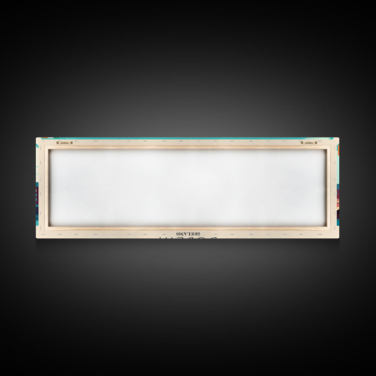 Dublin Ireland Panoramic Travel Poster, Framed Canvas Print or Metal Wall Art, Travel Art, Home Decor, Panoramic Painting, Midcentury Art