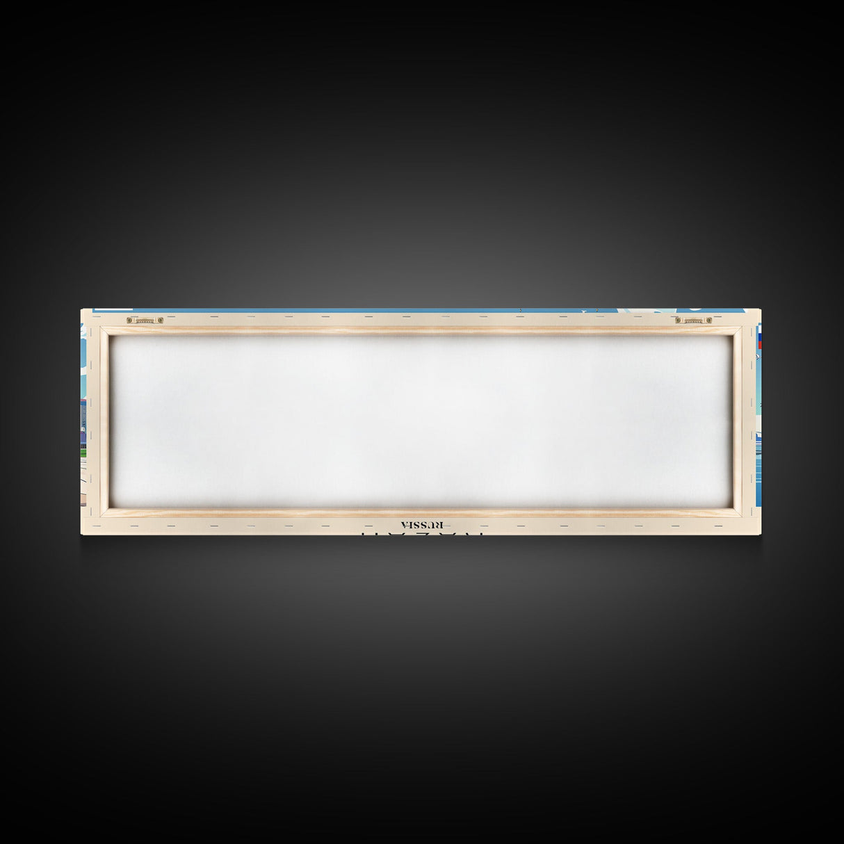 Kazan Russia Panoramic Travel Poster, Framed Canvas Print or Metal Wall Art, Travel Art, Home Decor, Panoramic Painting, Midcentury Art