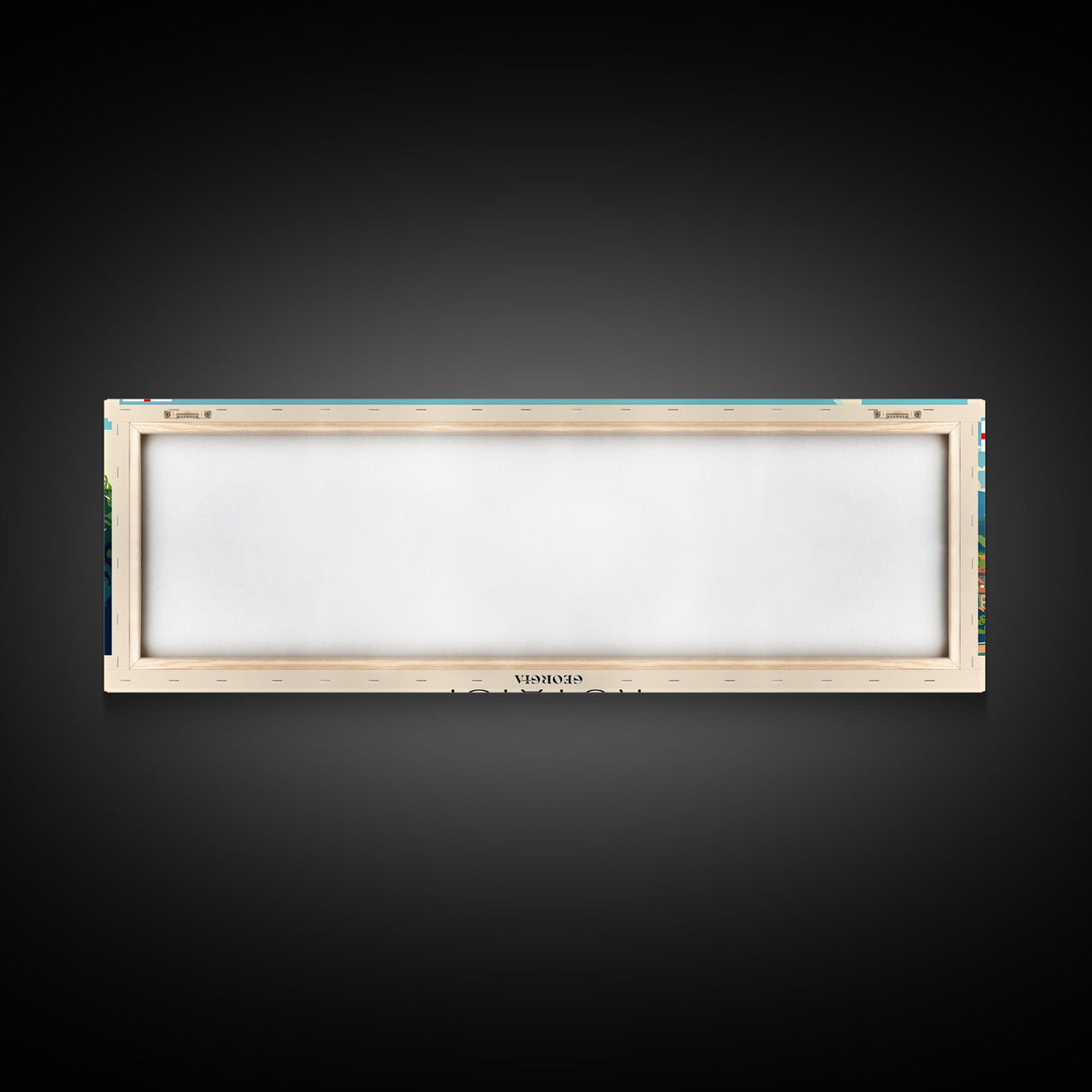 Kutaisi Georgia Panoramic Travel Poster, Framed Canvas Print or Metal Wall Art, Travel Art, Home Decor, Panoramic Painting, Midcentury Art