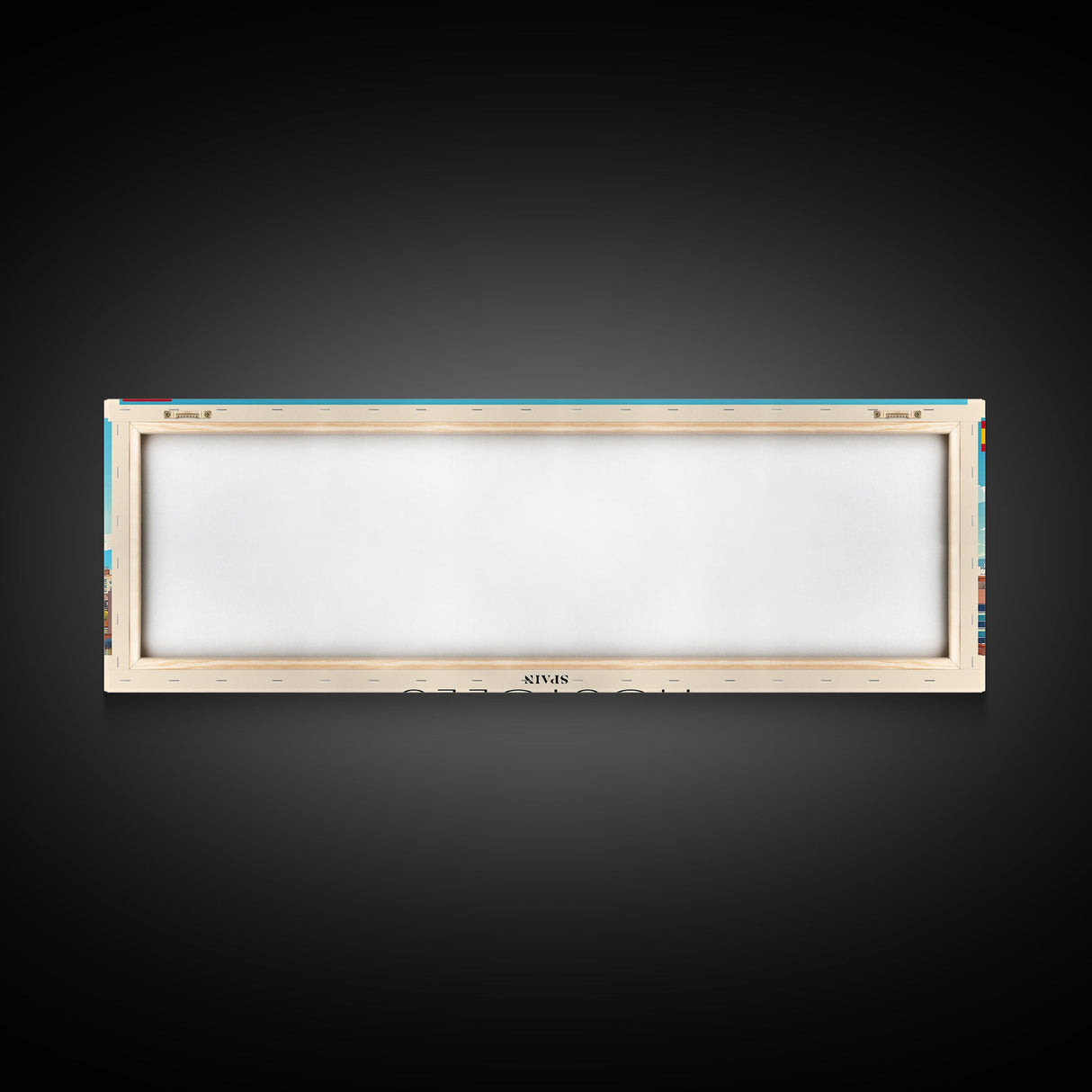 Mostoles Spain Panoramic Travel Poster, Framed Canvas Print or Metal Wall Art, Travel Art, Home Decor, Panoramic Painting, Midcentury Art