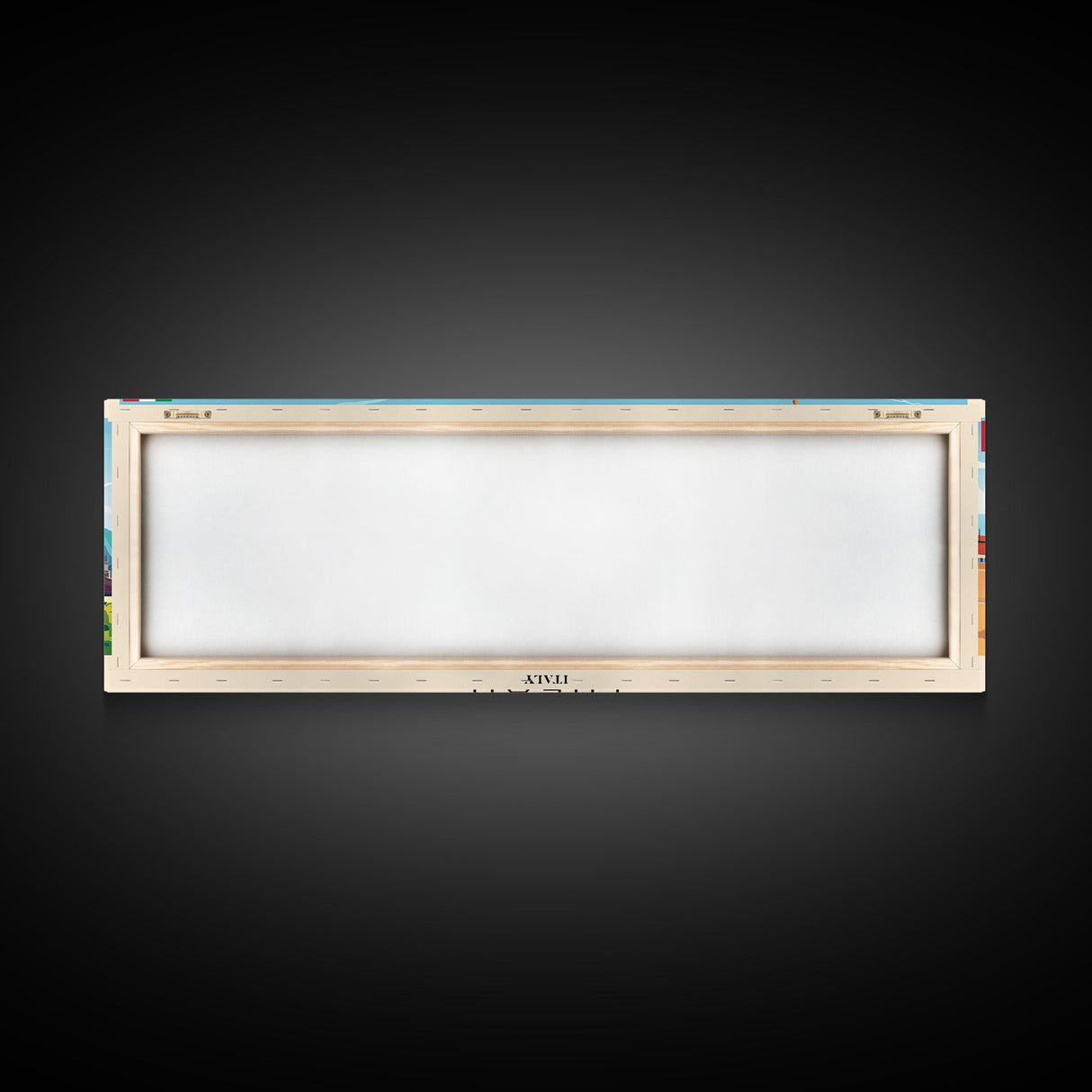 Milan Italy Panoramic Travel Poster, Framed Canvas Print or Metal Wall Art, Travel Art, Home Decor, Panoramic Painting, Midcentury Art