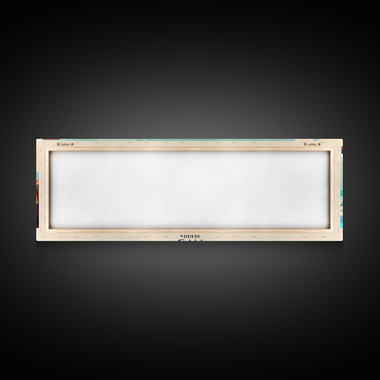 Niš Serbia Panoramic Travel Poster, Framed Canvas Print or Metal Wall Art, Travel Art, Home Decor, Panoramic Painting, Midcentury Art