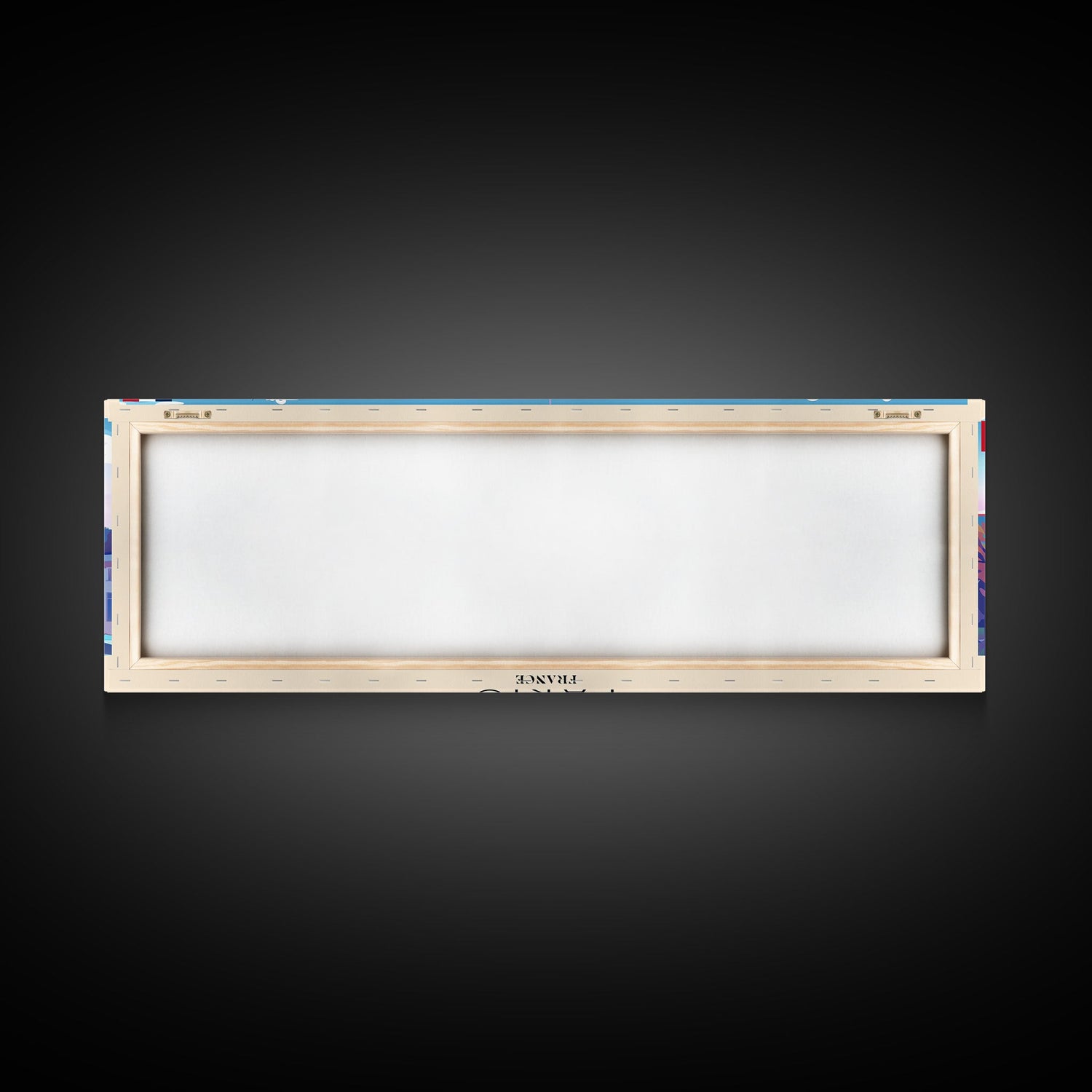 Paris France Panoramic Travel Poster, Framed Canvas Print or Metal Wall Art, Travel Art, Home Decor, Panoramic Painting, Midcentury Art