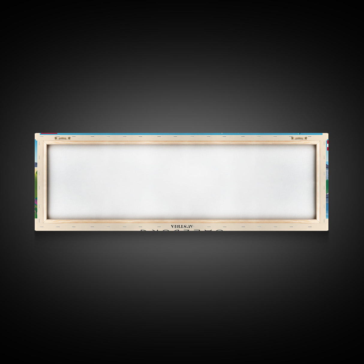 Salzburg Austria Panoramic Travel Poster, Framed Canvas Print or Metal Wall Art, Travel Art, Home Decor, Panoramic Painting, Midcentury Art