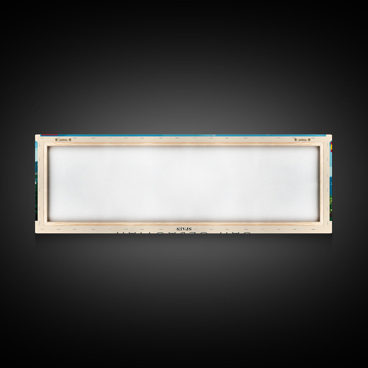 San Sebastian Spain Panoramic Travel Poster, Framed Canvas Print or Metal Wall Art, Travel Art, Home Decor, Panoramic Painting, Midcentury Art