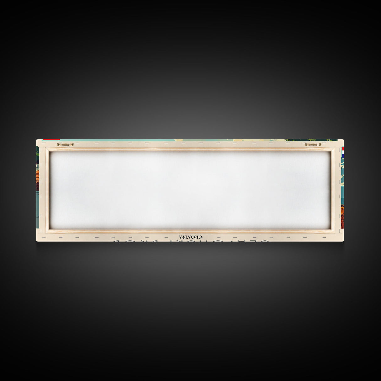 Slavonski Brod Croatia Panoramic Travel Poster, Framed Canvas Print or Metal Wall Art, Travel Art, Home Decor, Panoramic Painting, Midcentury Art