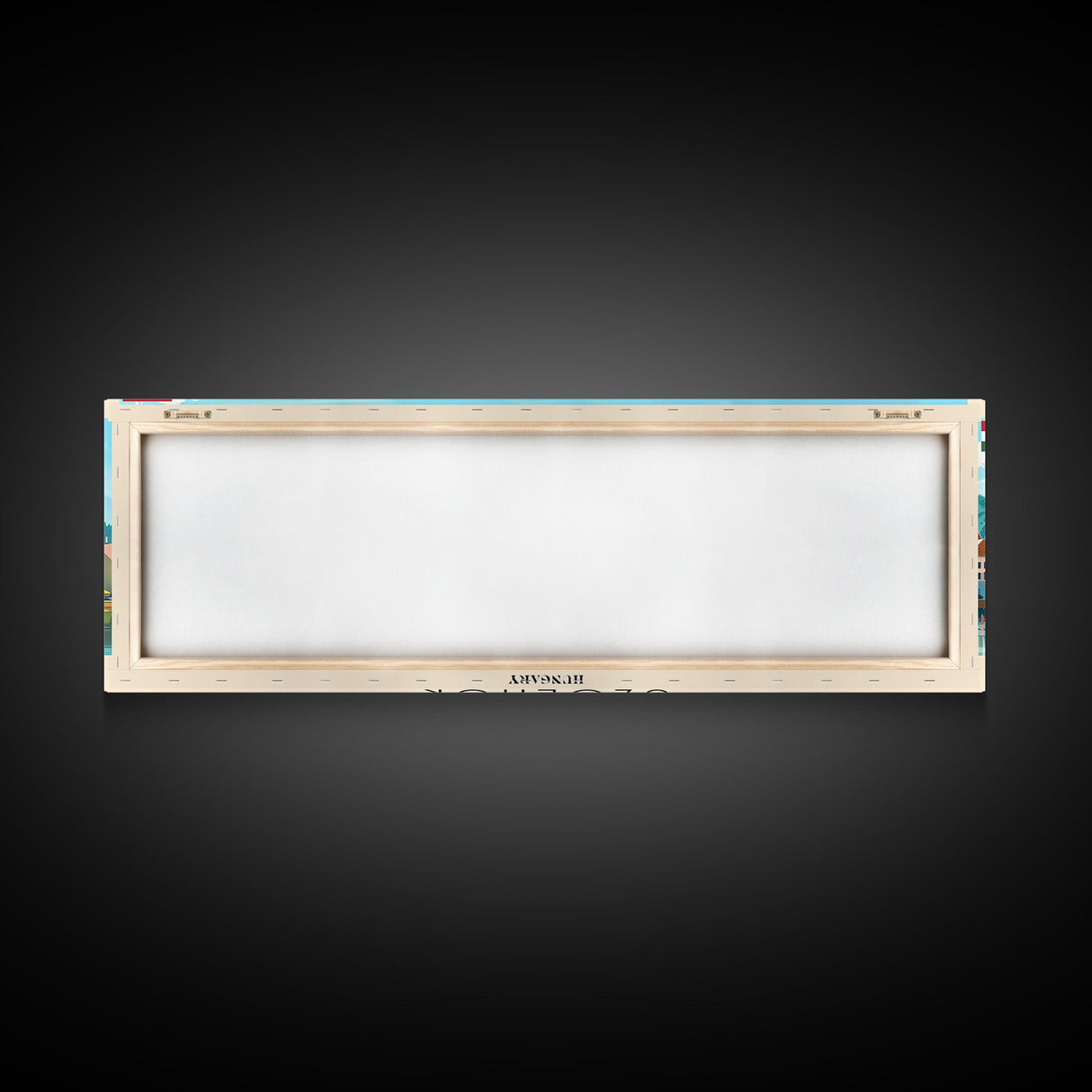 Szkesfehervar Hungary Panoramic Travel Poster, Framed Canvas Print or Metal Wall Art, Travel Art, Home Decor, Panoramic Painting, Midcentury Art