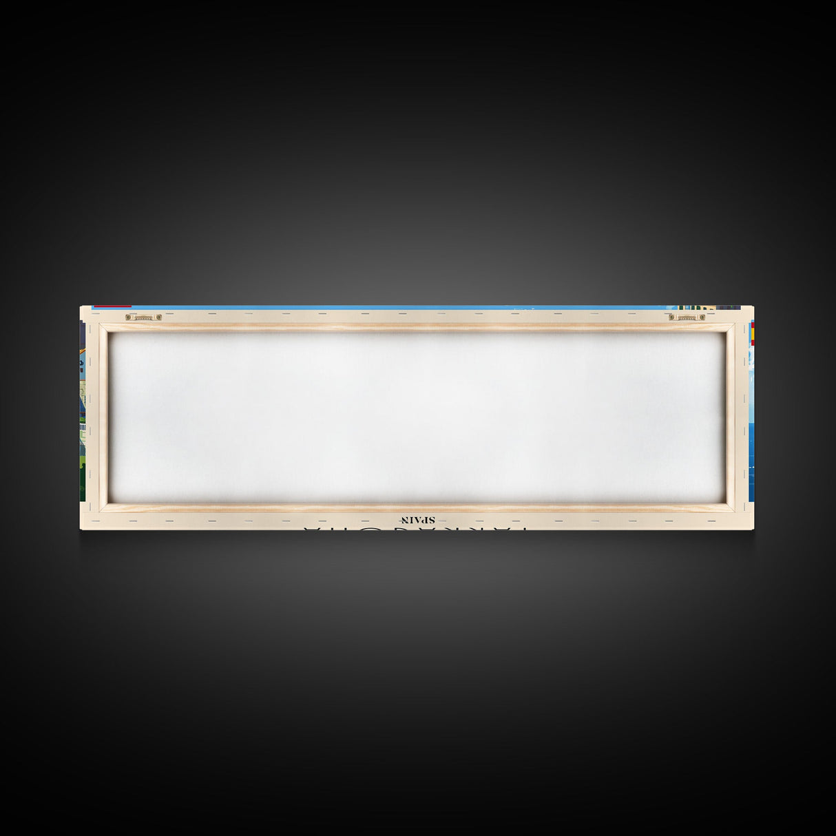 Tarragona Spain Panoramic Travel Poster, Framed Canvas Print or Metal Wall Art, Travel Art, Home Decor, Panoramic Painting, Midcentury Art