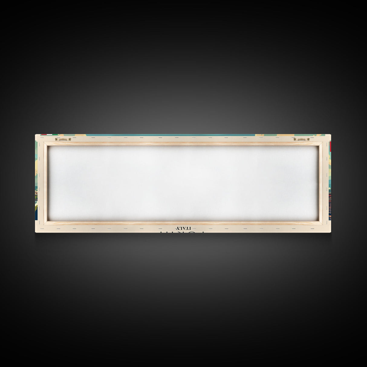 Turin Italy Panoramic Travel Poster, Framed Canvas Print or Metal Wall Art, Travel Art, Home Decor, Panoramic Painting, Midcentury Art