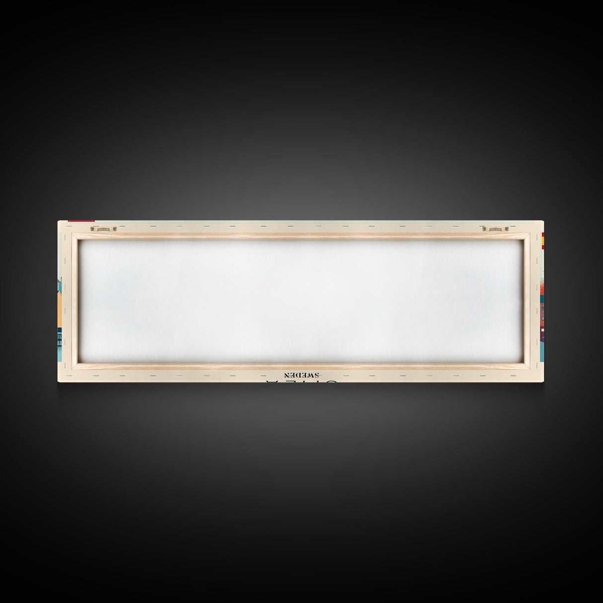 Ume Sweden Panoramic Travel Poster, Framed Canvas Print or Metal Wall Art, Travel Art, Home Decor, Panoramic Painting, Midcentury Art