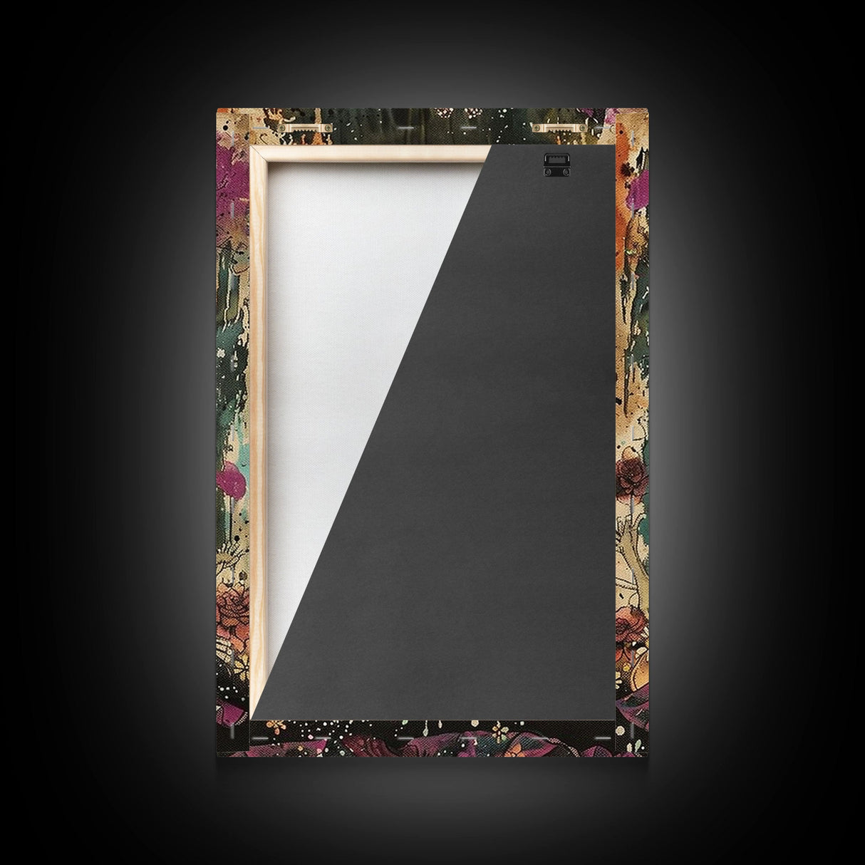 Skeleton King in Regal Throne Framed Canvas Print, Royalty Decor, Halloween Skeleton Art, Haunted Mansion Wall Art, Gothic Skeleton Print