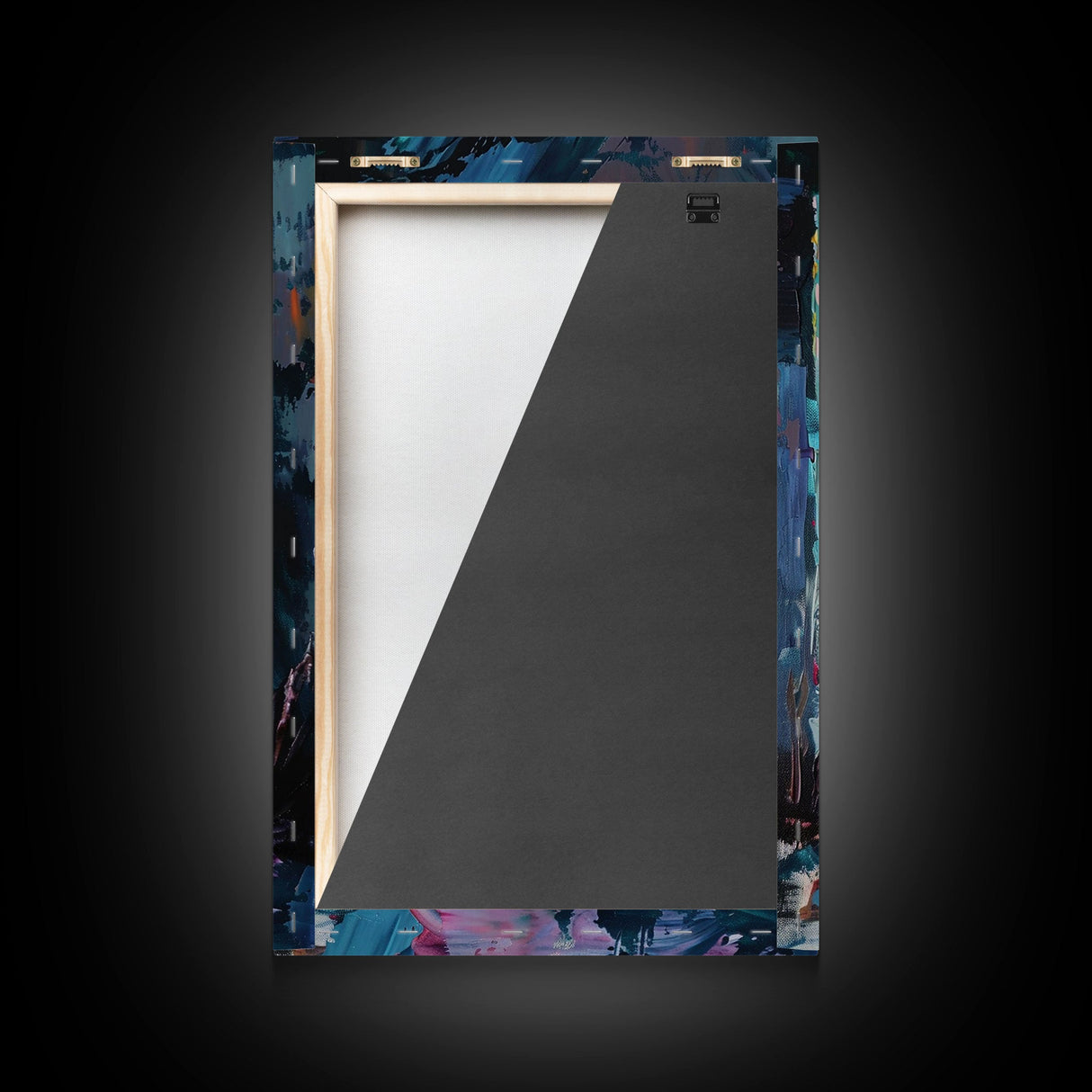 Nutcracker at Spooky Door Framed Canvas Print, Haunted Nutcracker Decor, Halloween Toy Art, Eerie Door Wall Art, Creepy Nutcracker Print