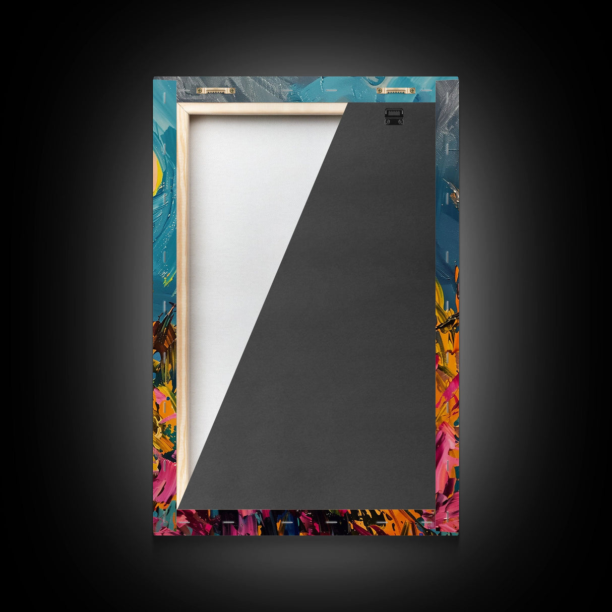 Halloween Ghostly Specter in Enchanted Forest Framed Canvas Print, Spooky Wall Art, Home Decor, Witch's Lair, Gift Idea, Midnight Haunt