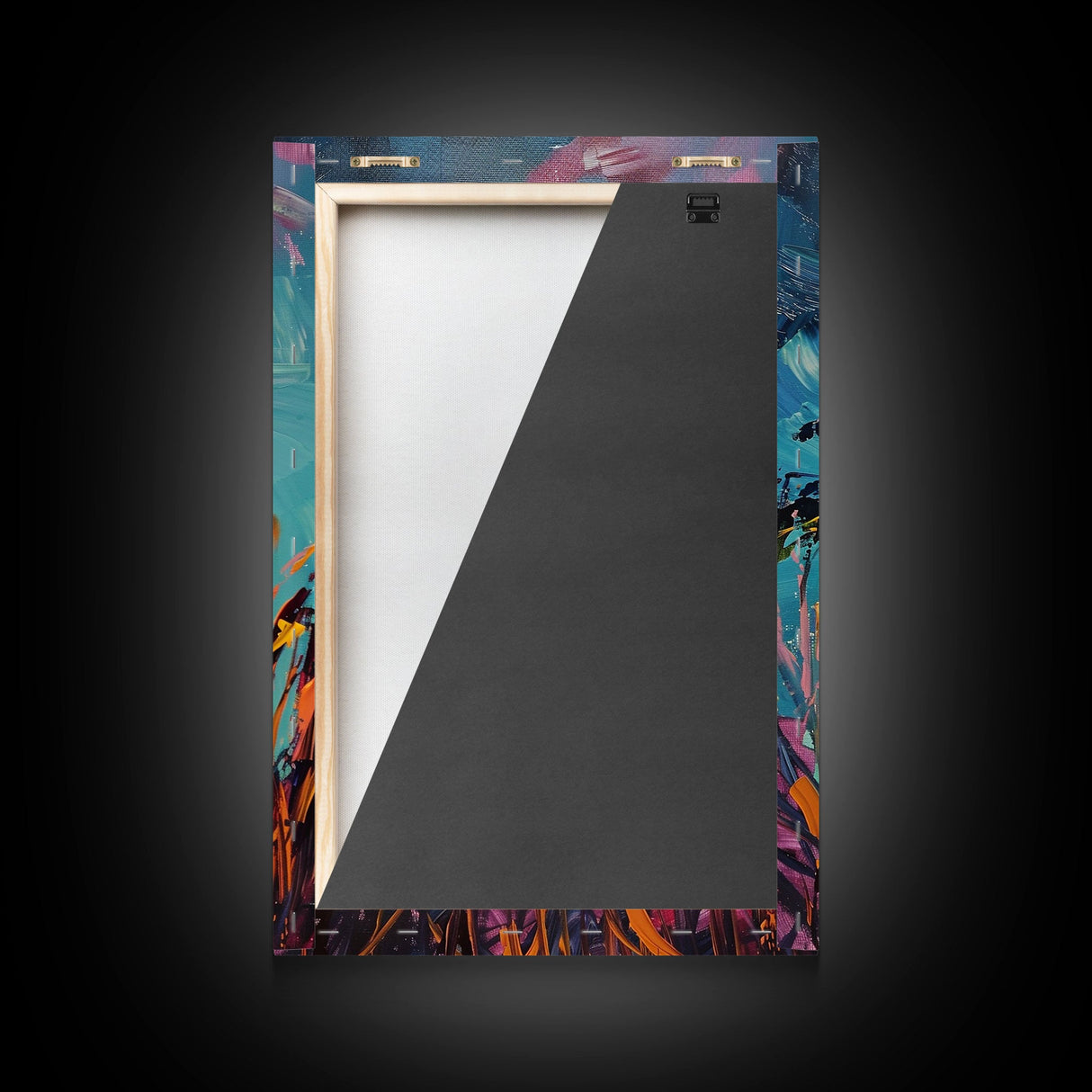 Halloween Spooky Scarecrow Under Full Moon Framed Canvas Print, Haunted Field Wall Art, Home Decor, Seasonal Decor, Gift Idea, Harvest Night