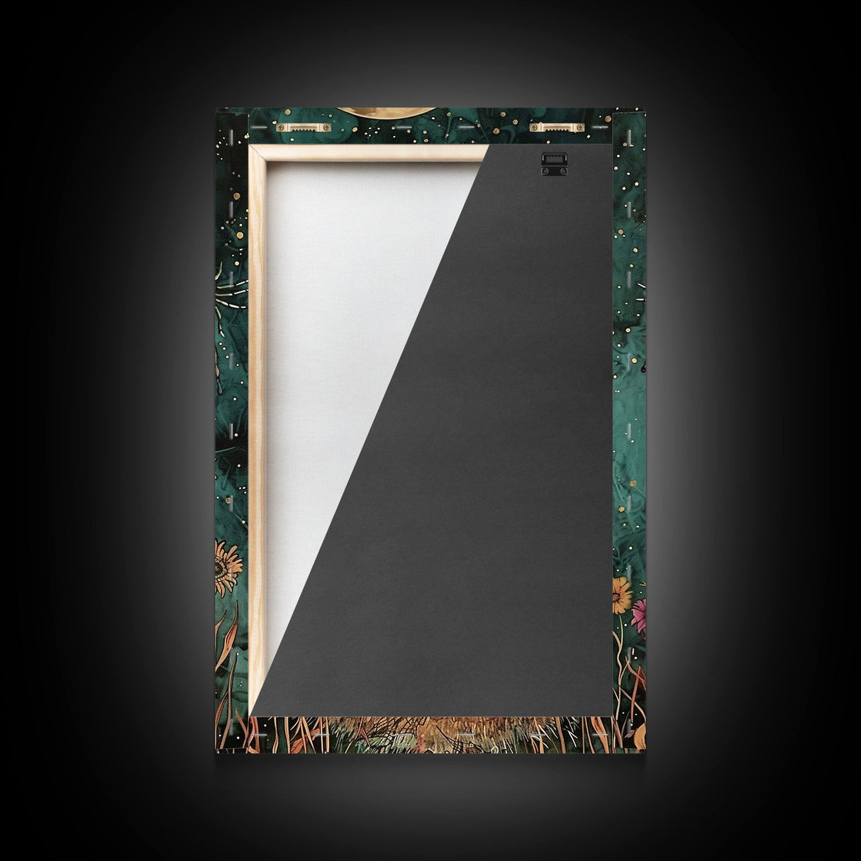 Halloween Creepy Scarecrow with Glowing Pumpkin Head Framed Canvas Print Haunted Harvest Wall Art Home Decor, Decor, Gift Idea, Spooky Vibes