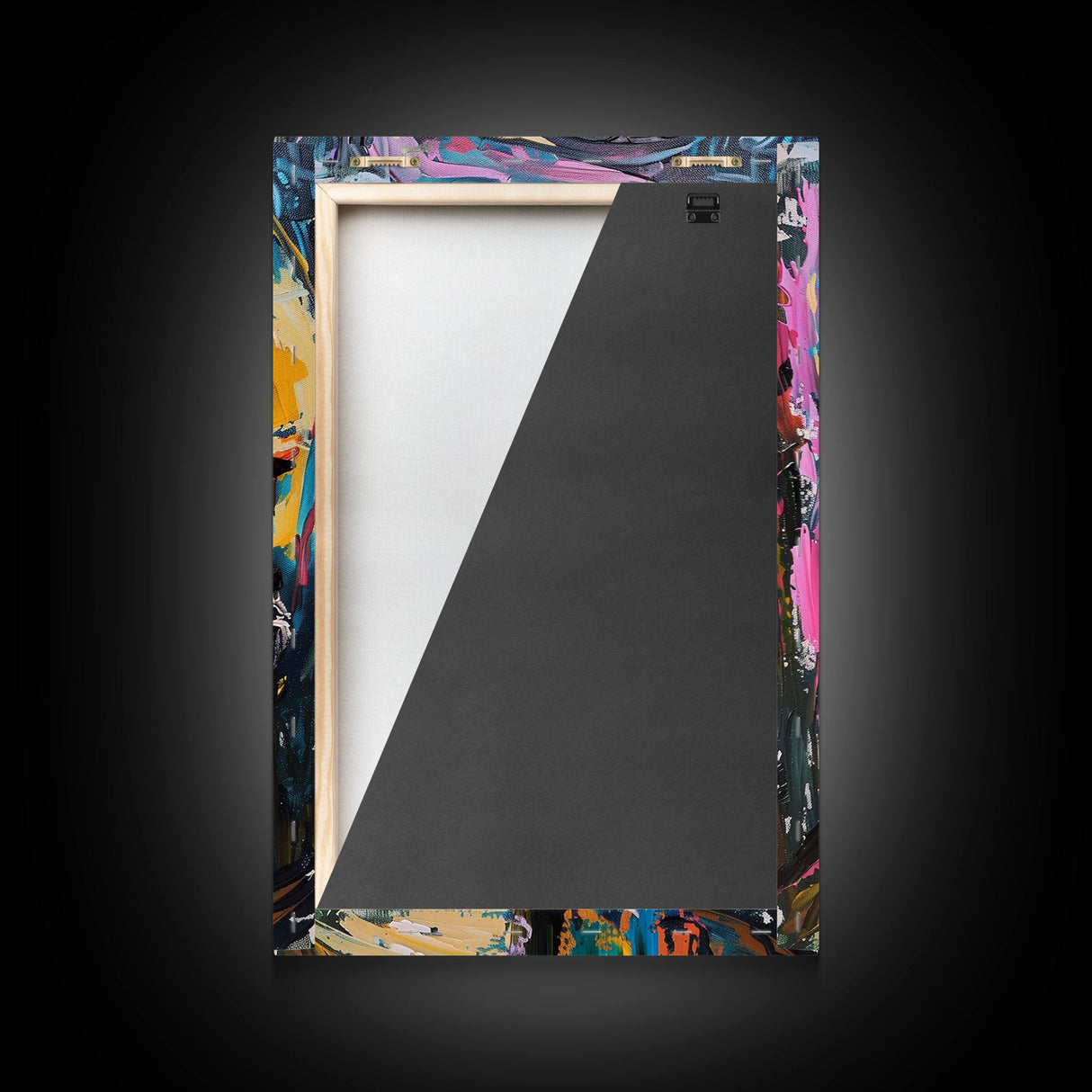 Halloween Ghostly Figure with Lantern Framed Canvas Print, Spooky Wall Art, Home Decor, Haunted Decor, Gift Idea, Night Haunt