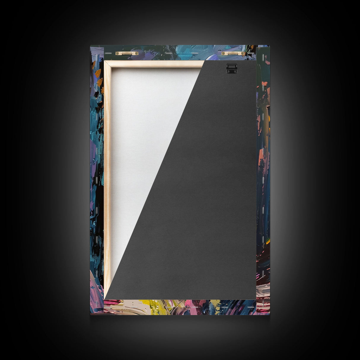 Halloween Haunted Veiled Ghost, Framed Canvas Print, Wall Art, Living Room Decor, Spooky, Ghost Art, Original Painting, Home Decor