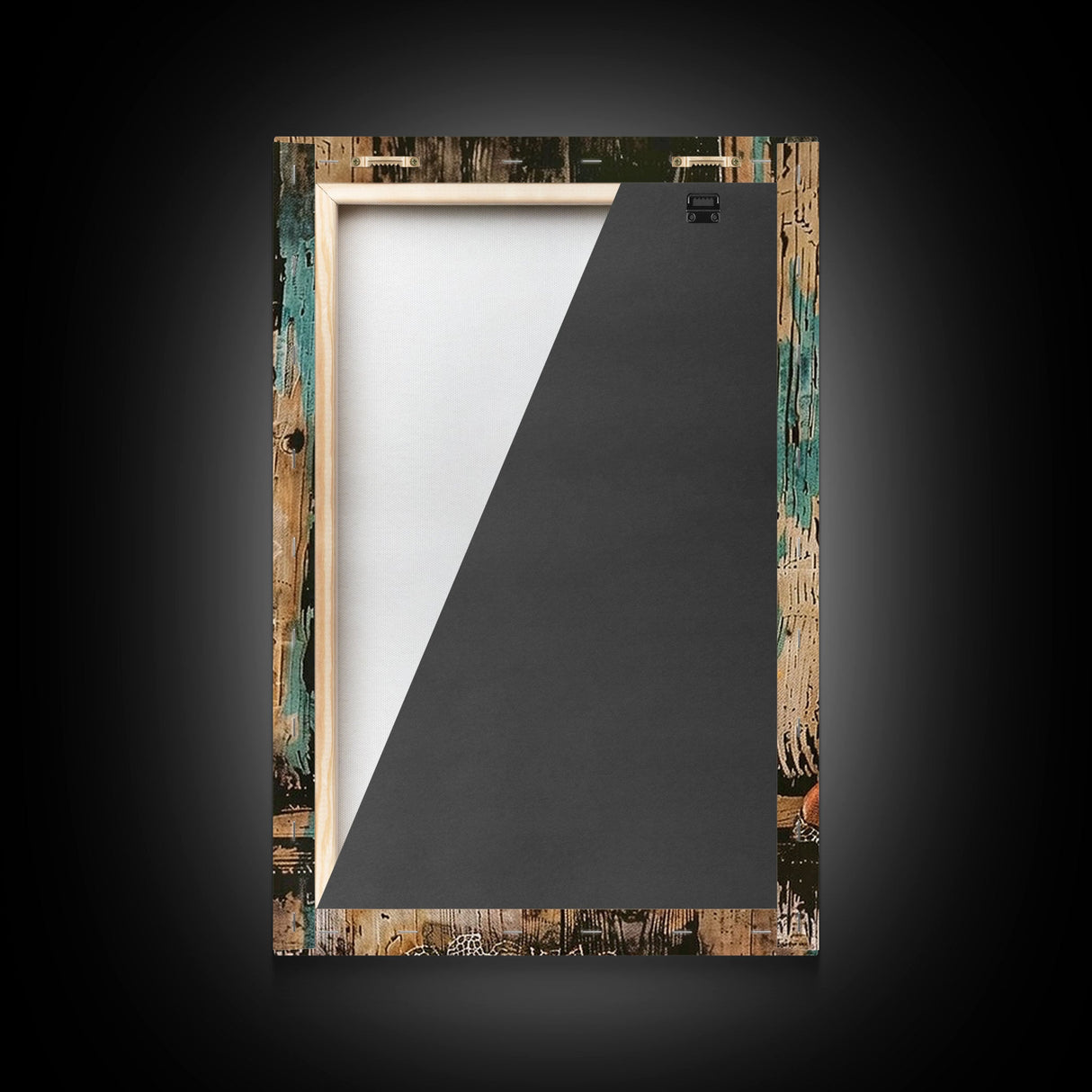 Halloween Pirate Skeleton with Pizza, Framed Canvas Print, Wall Art, Spooky Decor, Pirate Theme, Halloween Decoration, Living Room Art