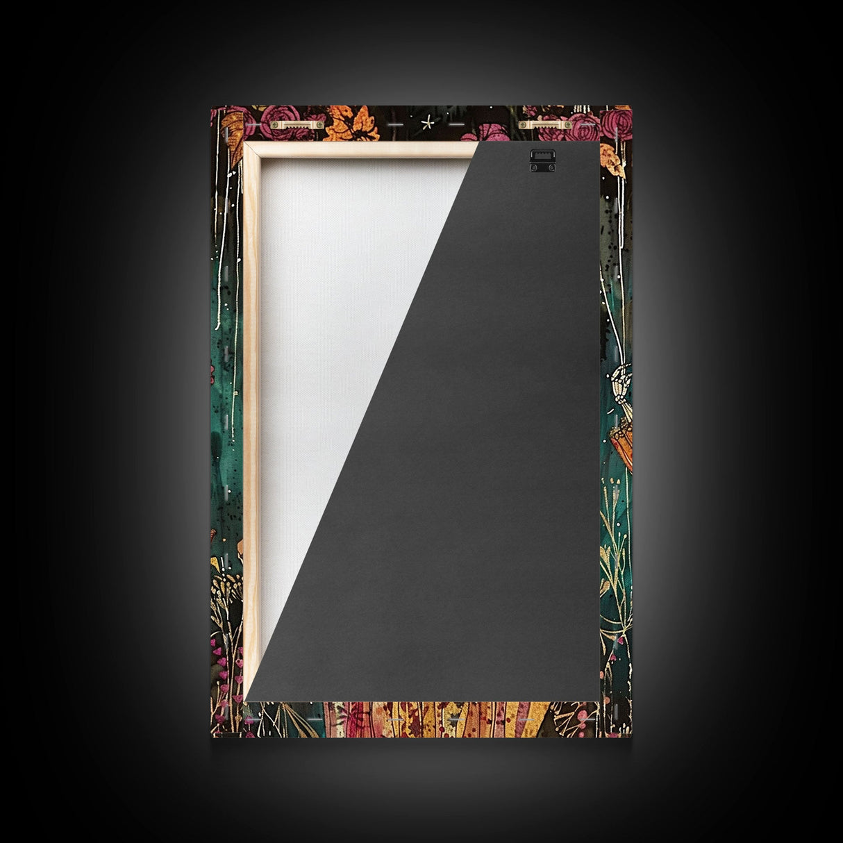 Halloween Ghost in Haunted Forest, Framed Canvas Print, Wall Art, Spooky Decor, Halloween Decoration, Living Room Art, Unique Gift