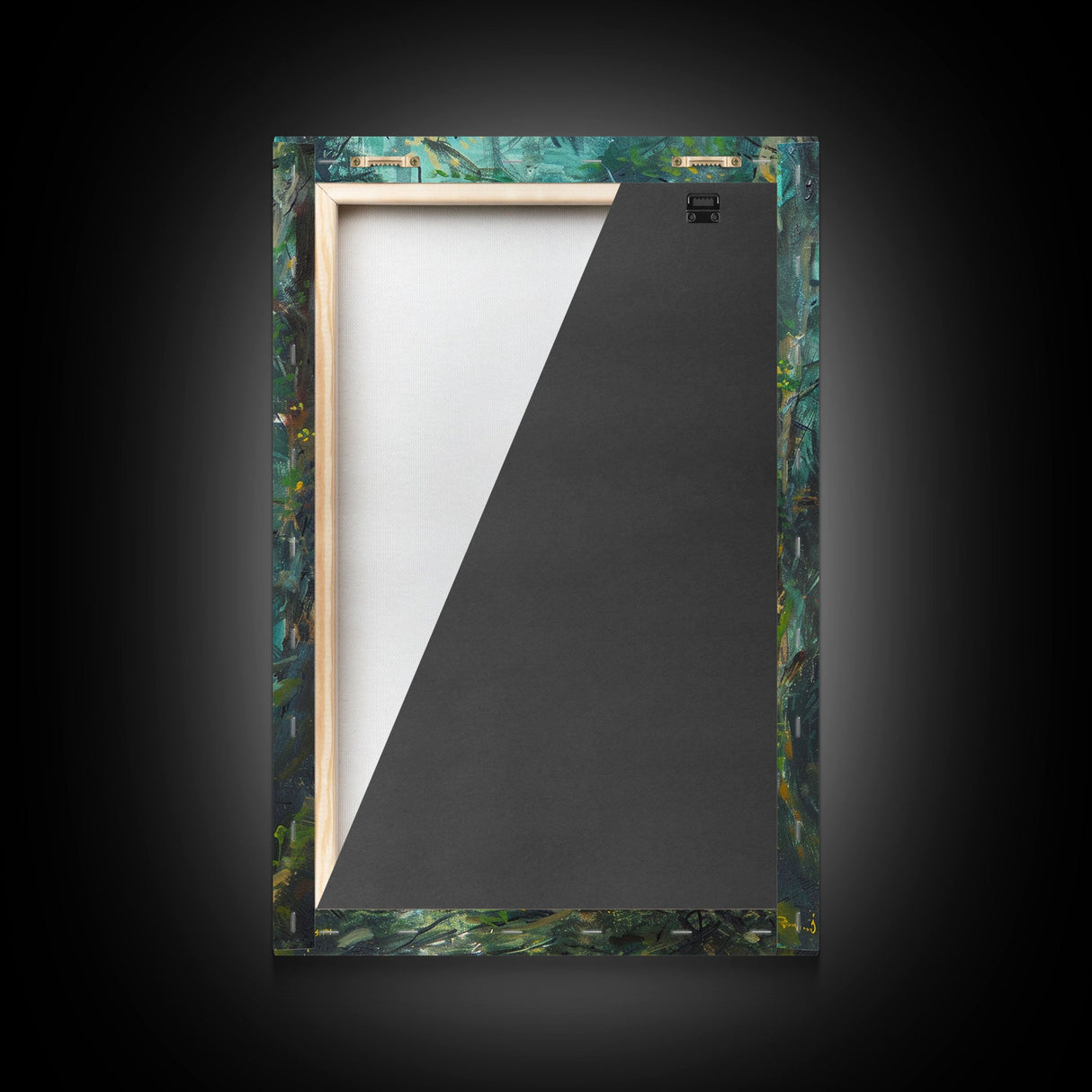 Halloween Frightening Forest Beast Framed Canvas Print, Wall Art, Home Decor, Living Room Decoration, Scary Creature Art, Haunted Decor