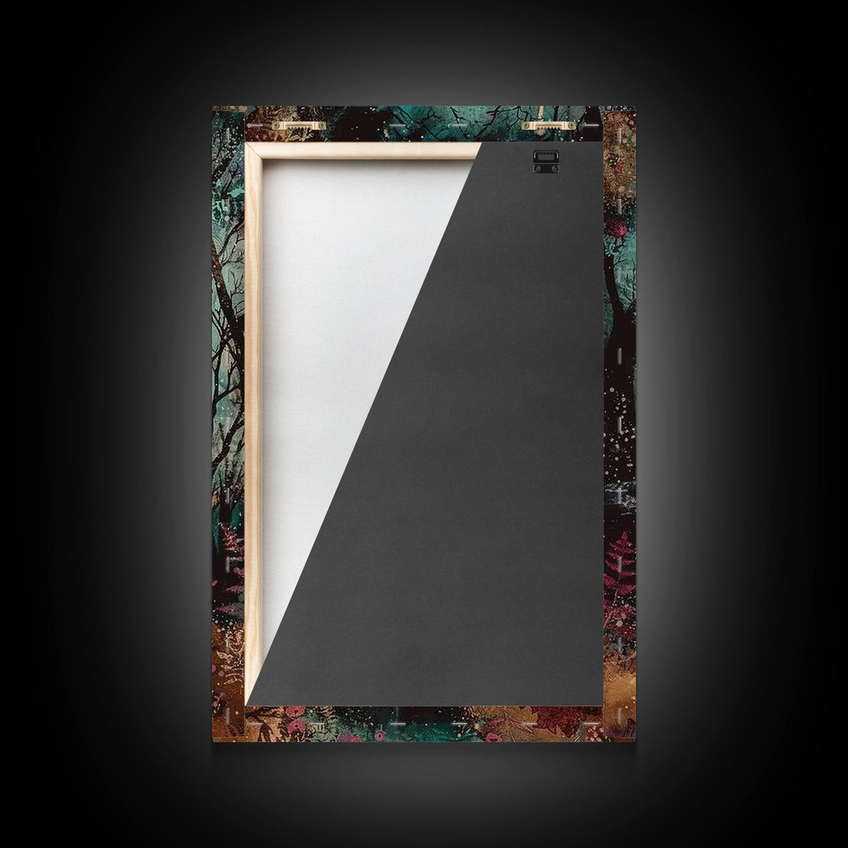 Halloween Horror Full Moon Werewolf Framed Canvas Print, Wall Art, Living Room Decor, Halloween Decor, Spooky Wall Hanging, Haunted House