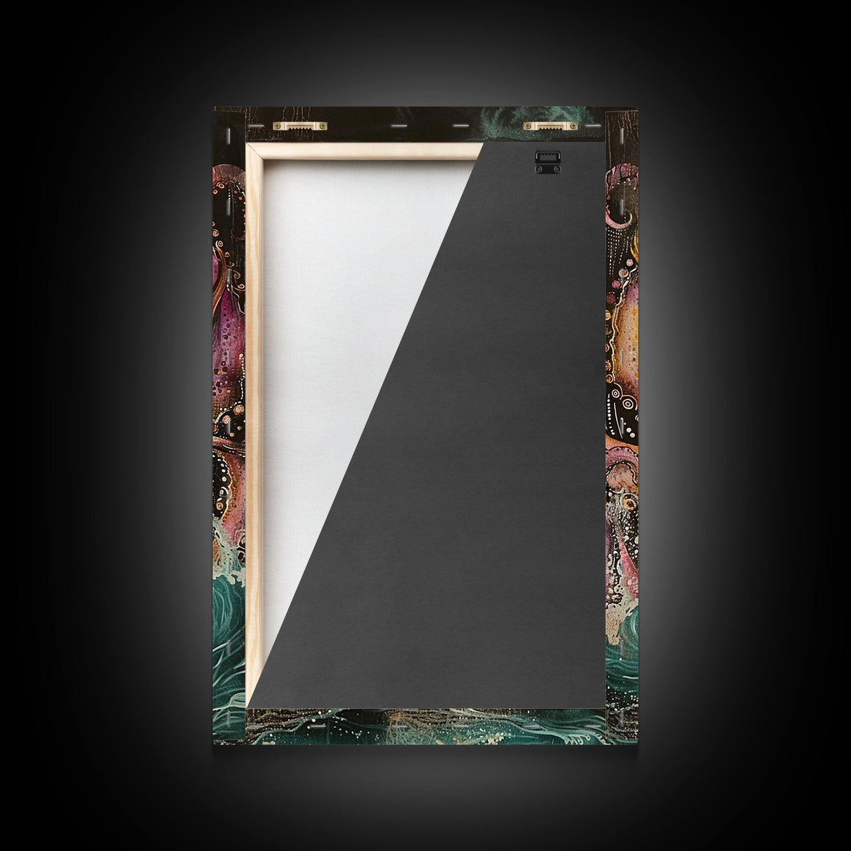 Halloween Nightmarish Werewolf in the Forest Framed Canvas Print, Wall Art, Living Room Decor, Halloween Decoration, Scary Art, Haunted Art