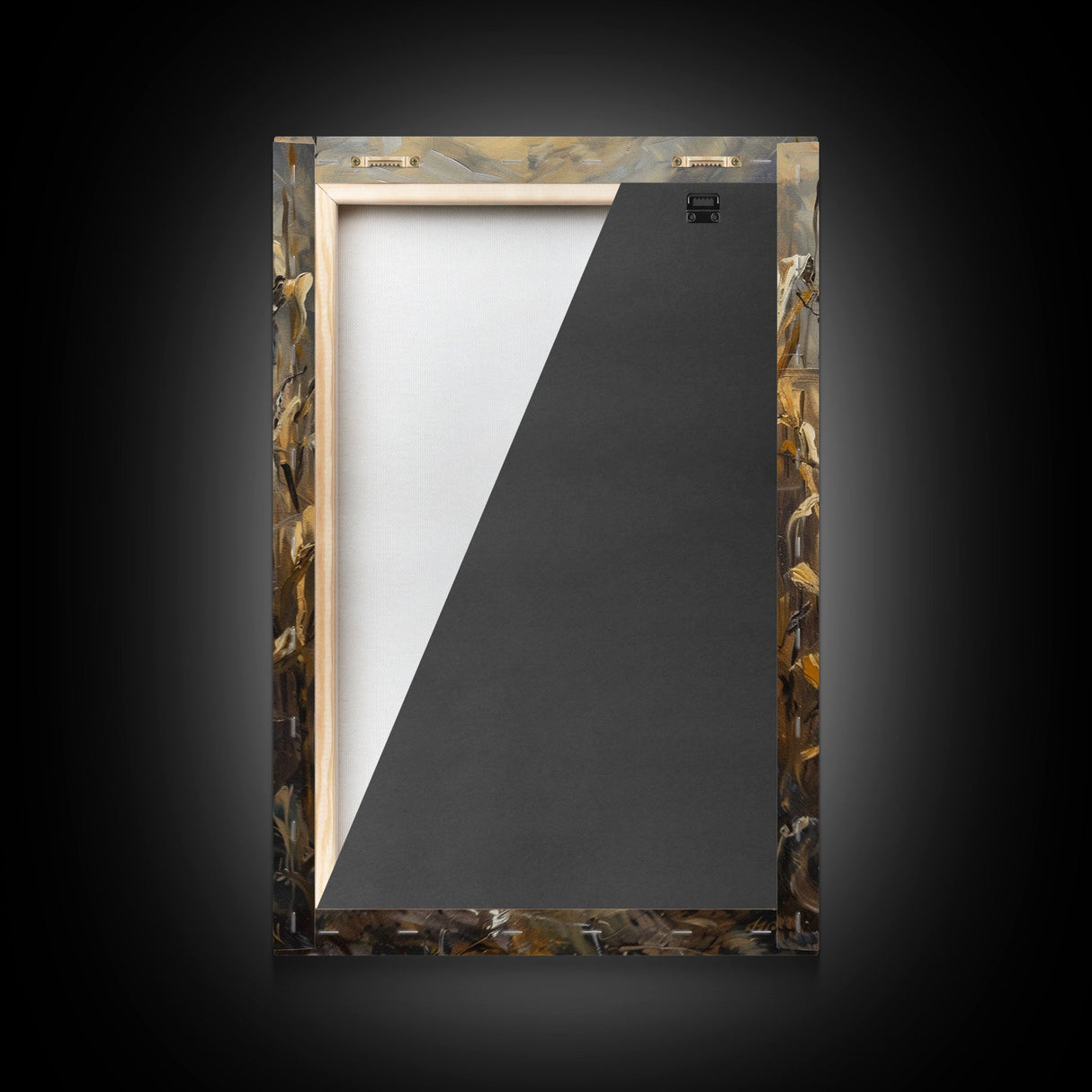 Sinister Scarecrow in Cornfield Framed Canvas Print | Halloween Horror Art | Spooky Farm Art | Creepy Scarecrow Art for Home Decoration