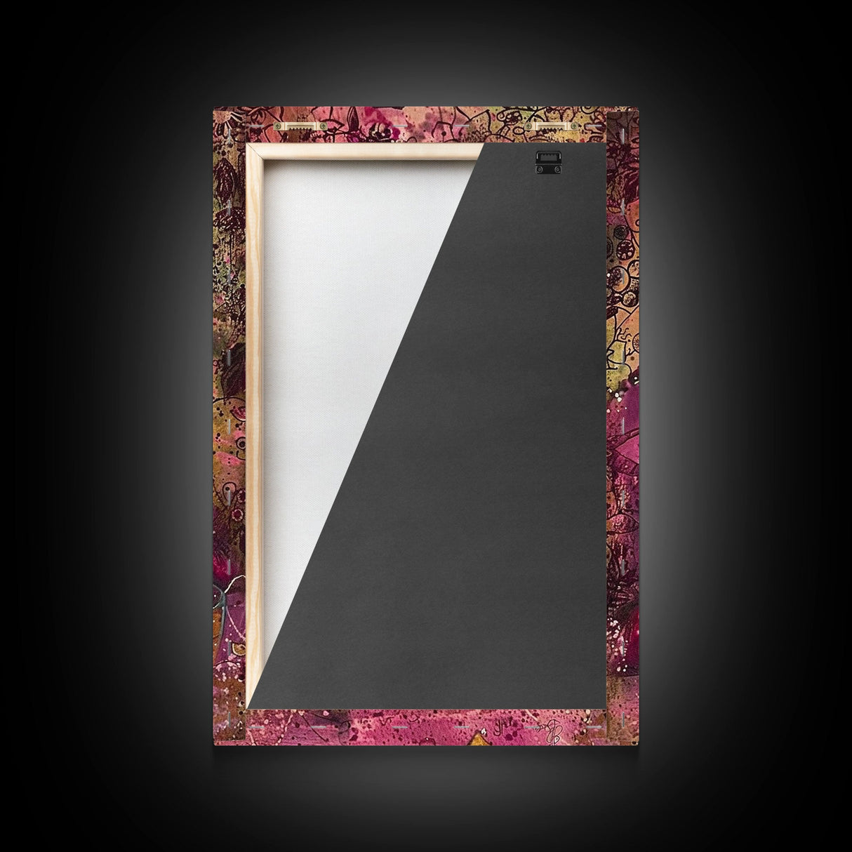 Spooky Demon Eating Chips Framed Canvas Print, Halloween Art, Unique Wall Art, Creepy Home Decor, Scary Art, Spooky Living Room Decor